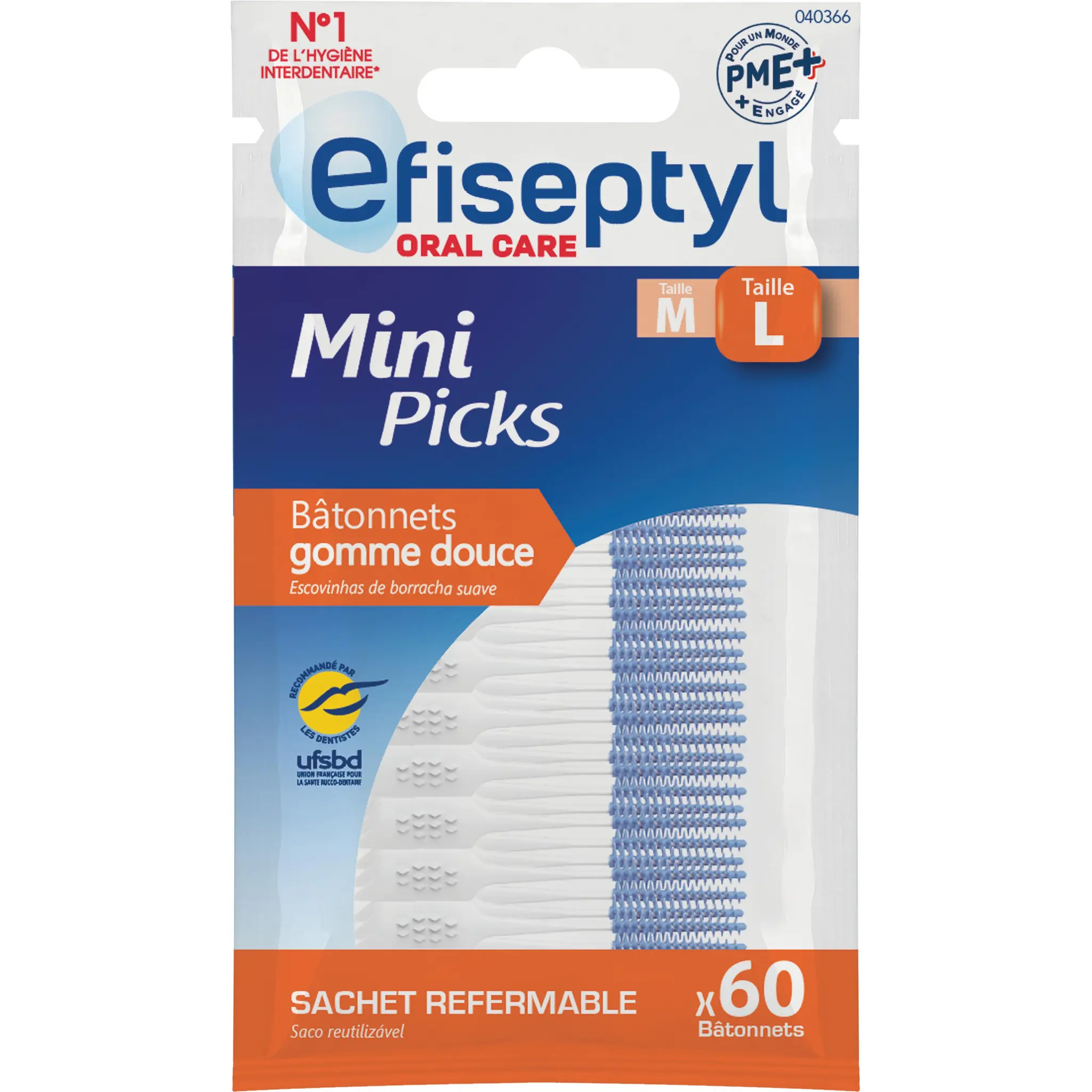 EFISEPTYL Oral care batonnets interdentaires gomme douce mini picks