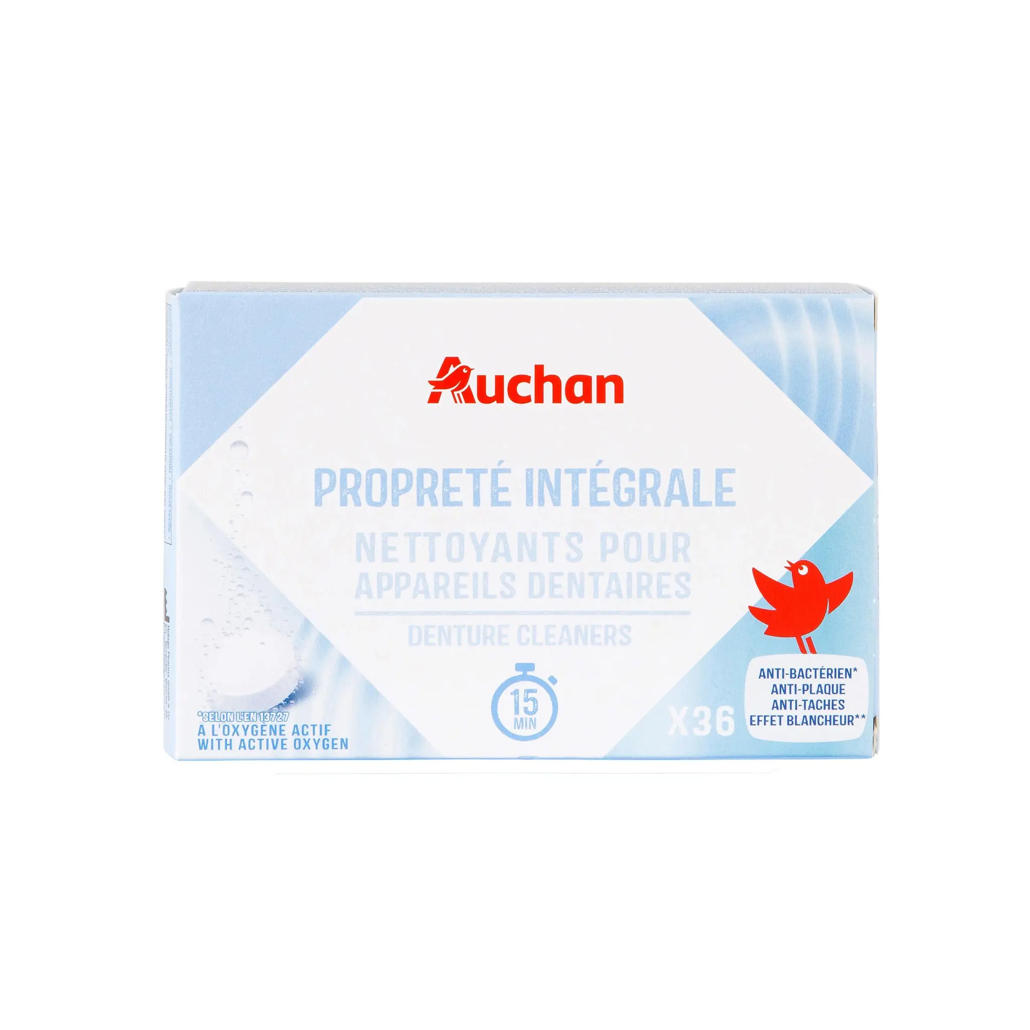 AUCHAN Nettoyants pour appareils dentaires 4en1
