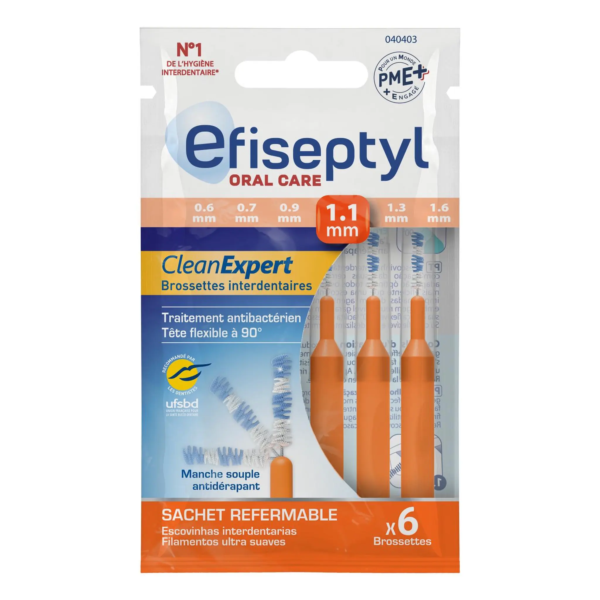 EFISEPTYL Brossettes interdentaires 1.1mm