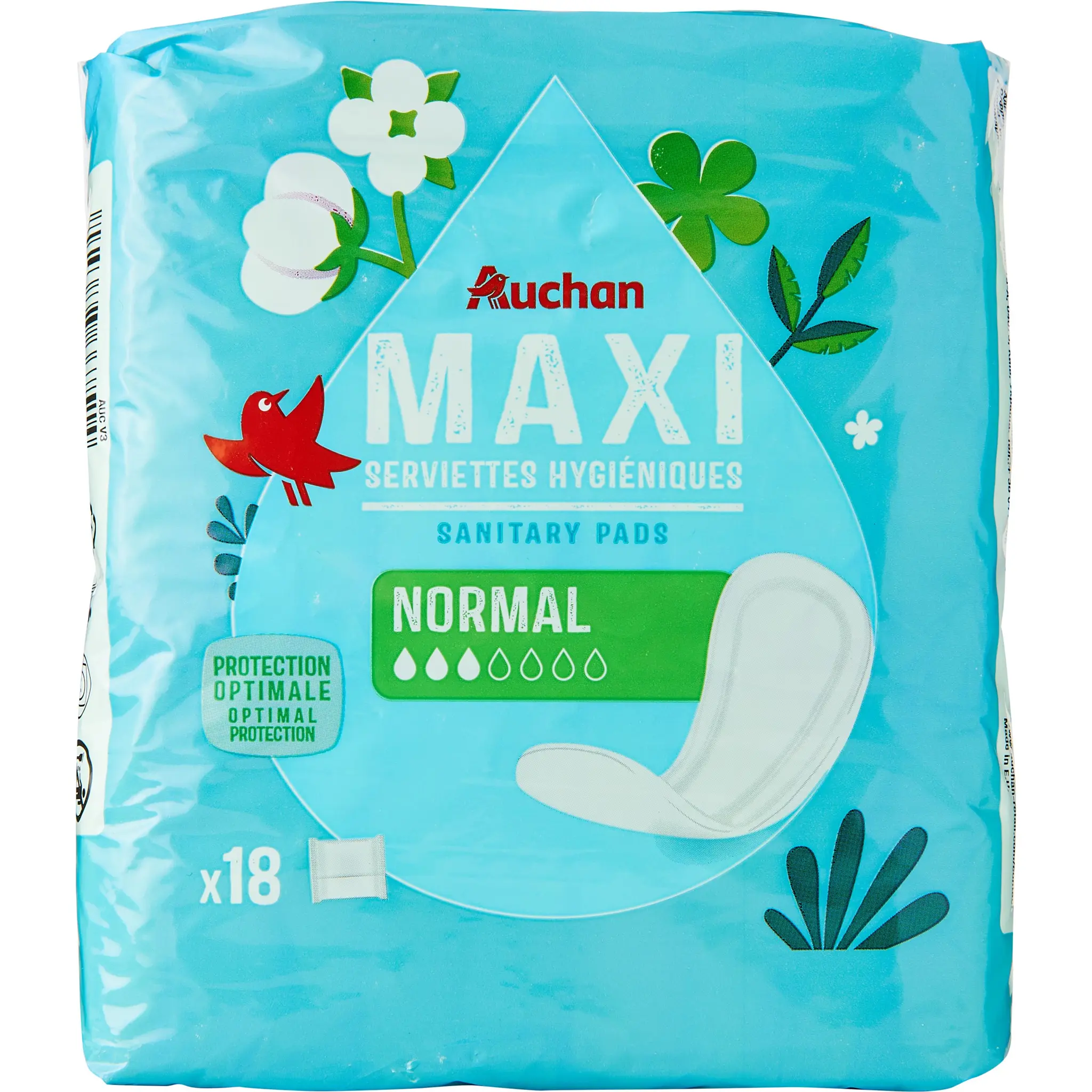 AUCHAN Serviettes hygiéniques maxi régular