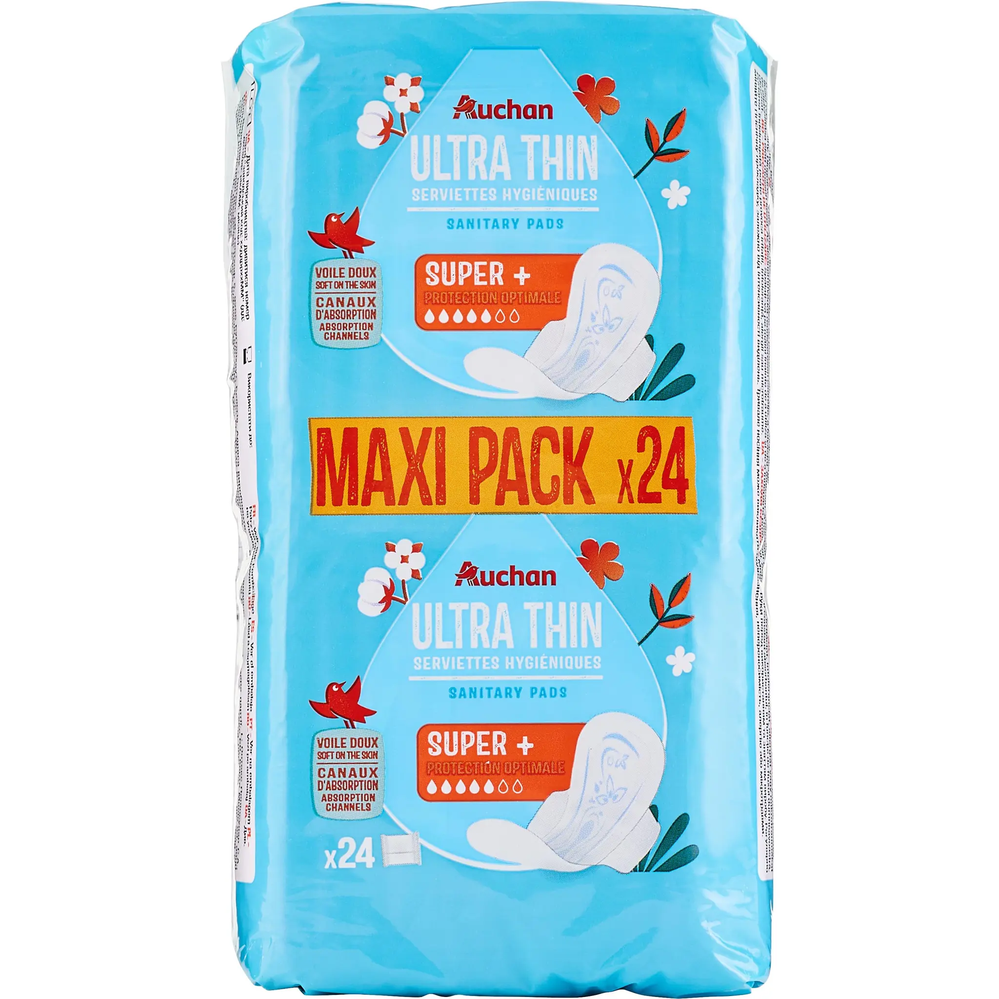 AUCHAN Serviettes hygiénique ultra thin