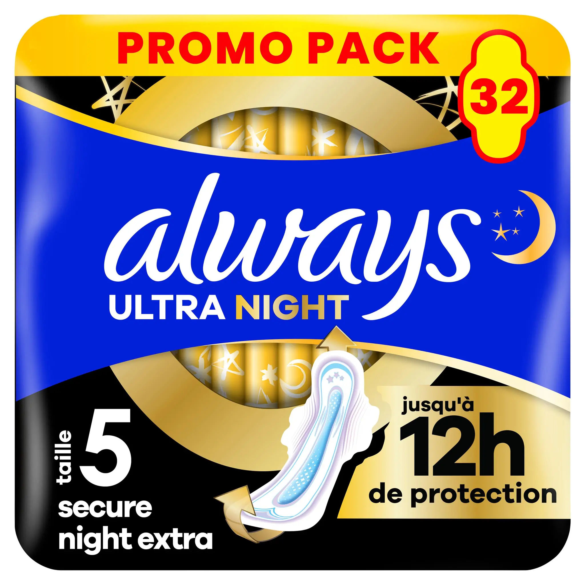 ALWAYS Ultra night Serviettes hygiéniques secure night extra taille 5