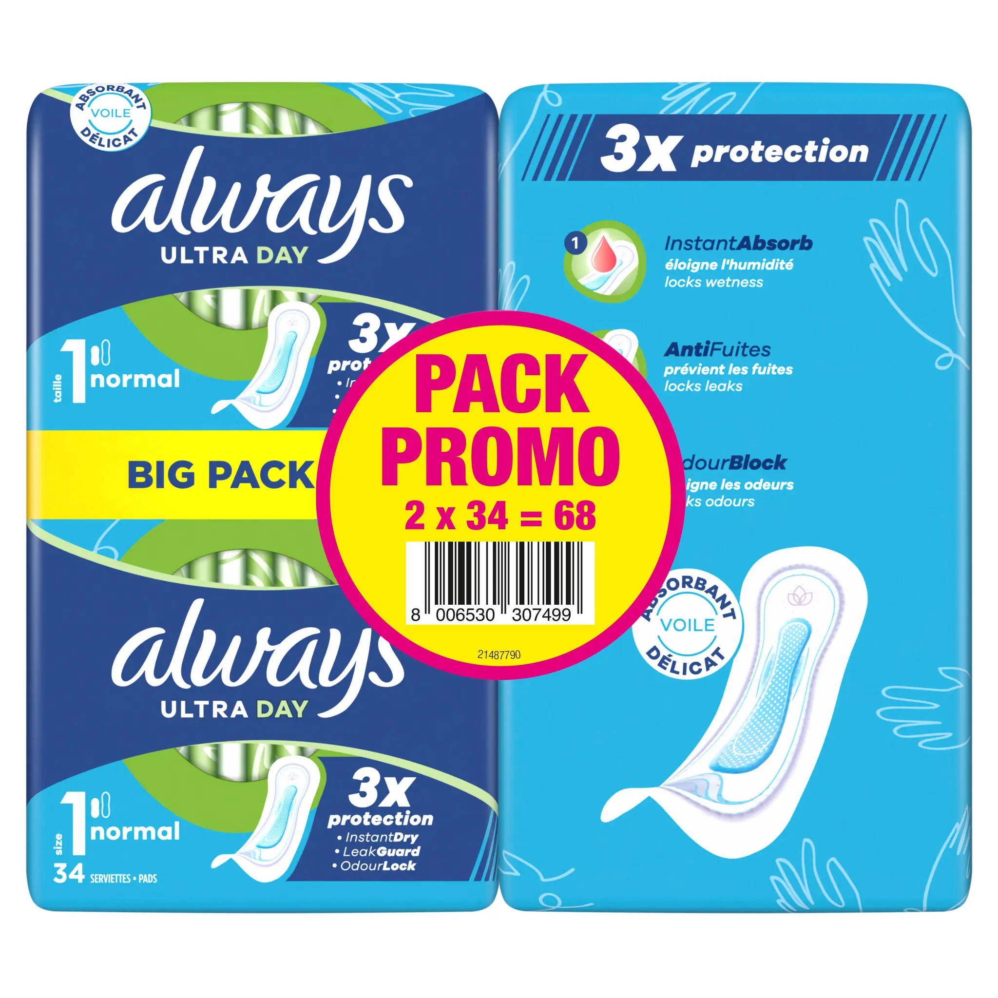 ALWAYS Ultra day Serviettes hygiéniques normal taille 1