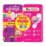 ALWAYS Platinum Serviettes hygiéniques jour flux léger modéré taille 1