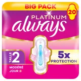 ALWAYS Platinum serviettes hygiéniques avec ailettes taille 2