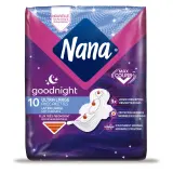 NANA Goodnight Serviettes hygiéniques nuit ultra large avec ailettes