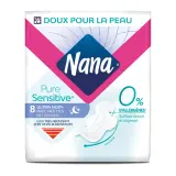 NANA Pure Sensitive Serviettes hygiéniques avec ailettes flux très abondant