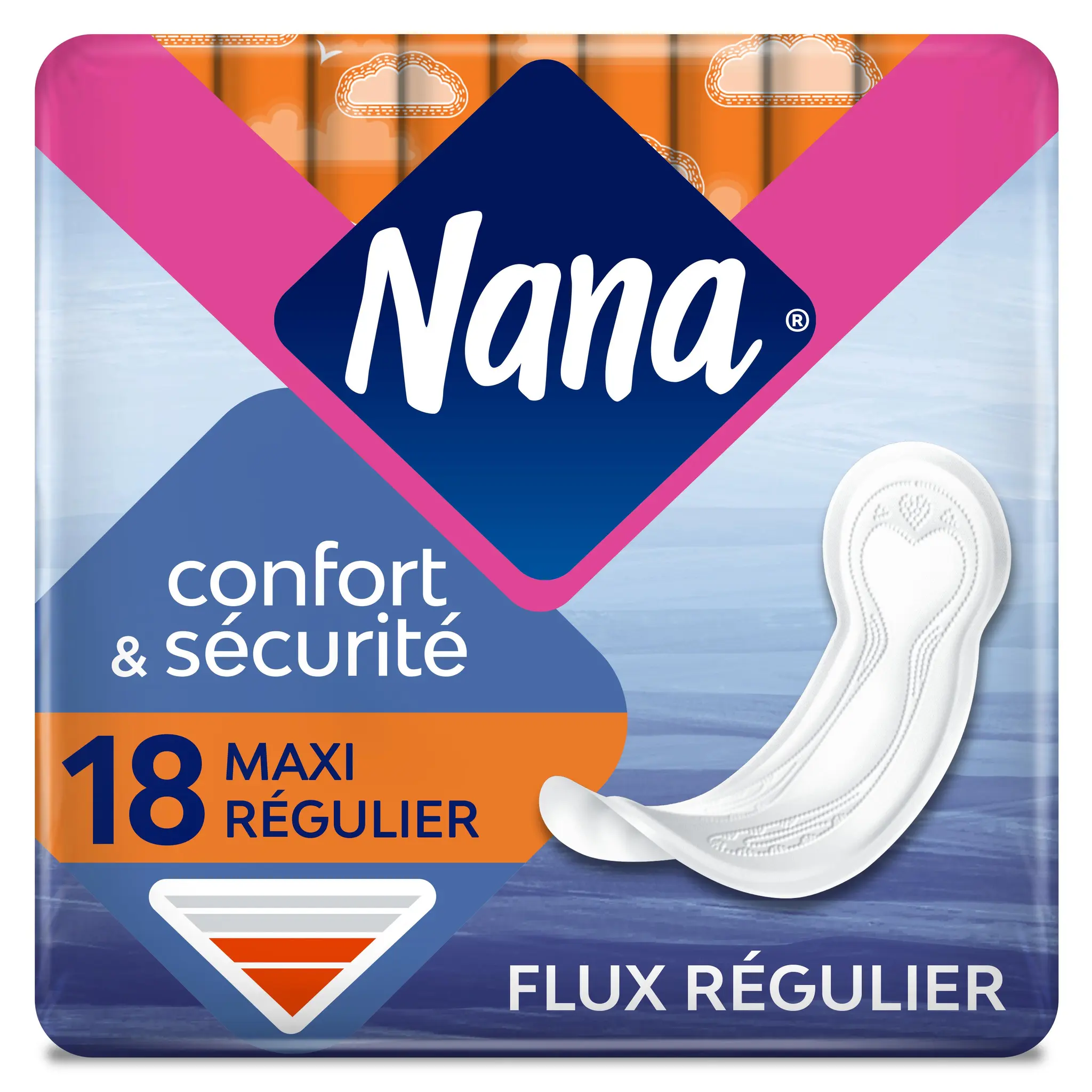 NANA Secure Fit serviettes hygiéniques sans ailettes normal