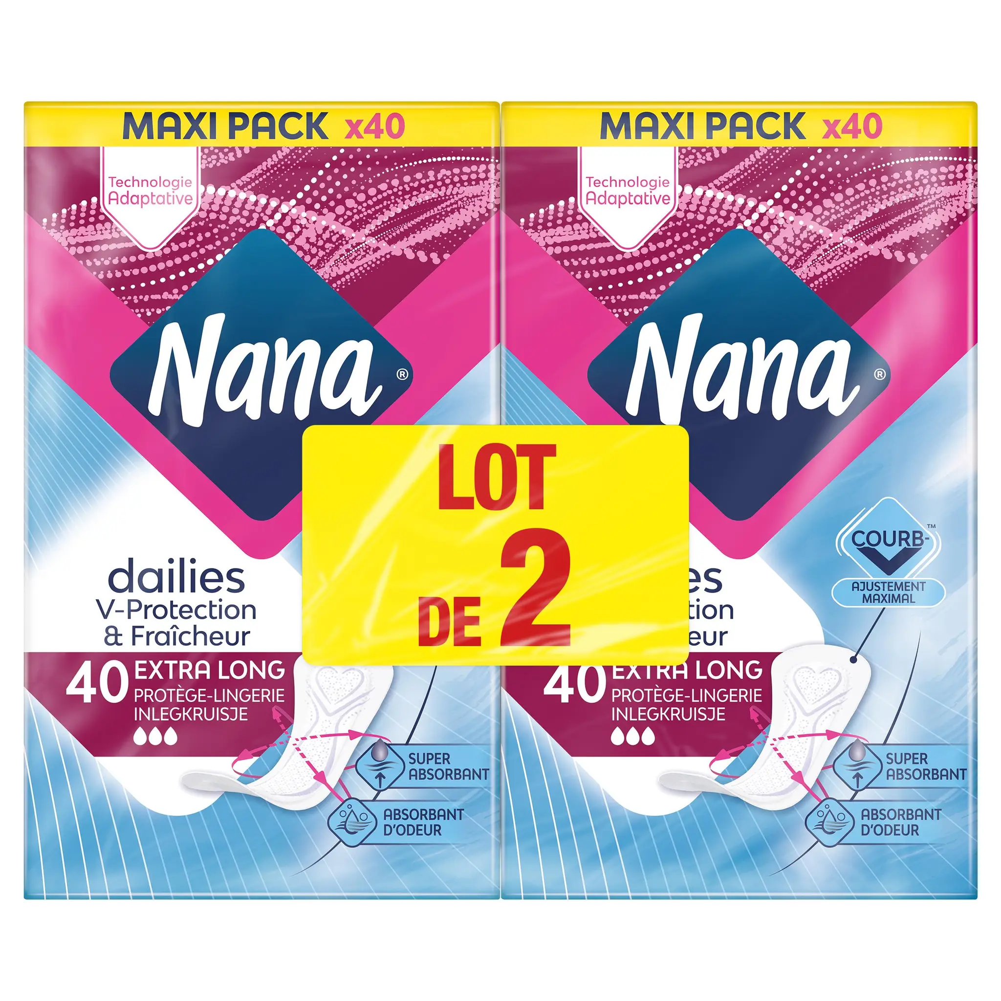 NANA Dailies V-Protection & Fraicheur Protège-lingerie extra long
