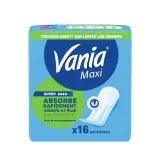 VANIA Serviettes hygiéniques maxi absorption rapide sans ailettes super