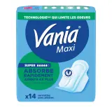 VANIA Serviettes hygiéniques maxi absorption rapide avec ailettes super