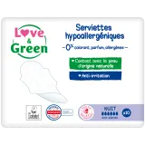 LOVE & GREEN Serviettes hygiéniques écologiques avec ailettes nuit