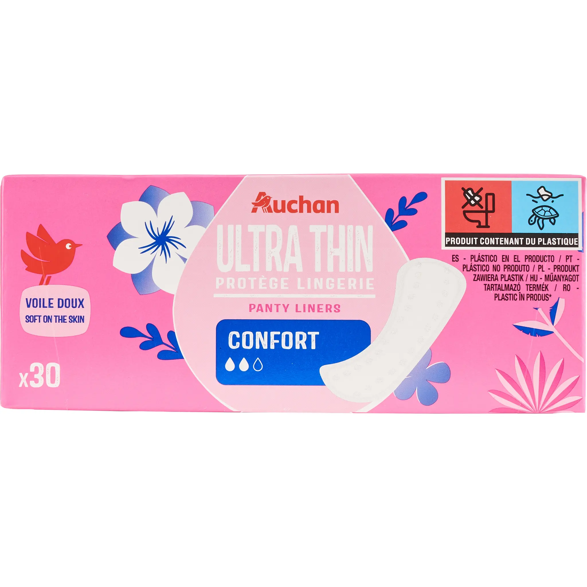 AUCHAN Protège-lingerie ultra mince confort