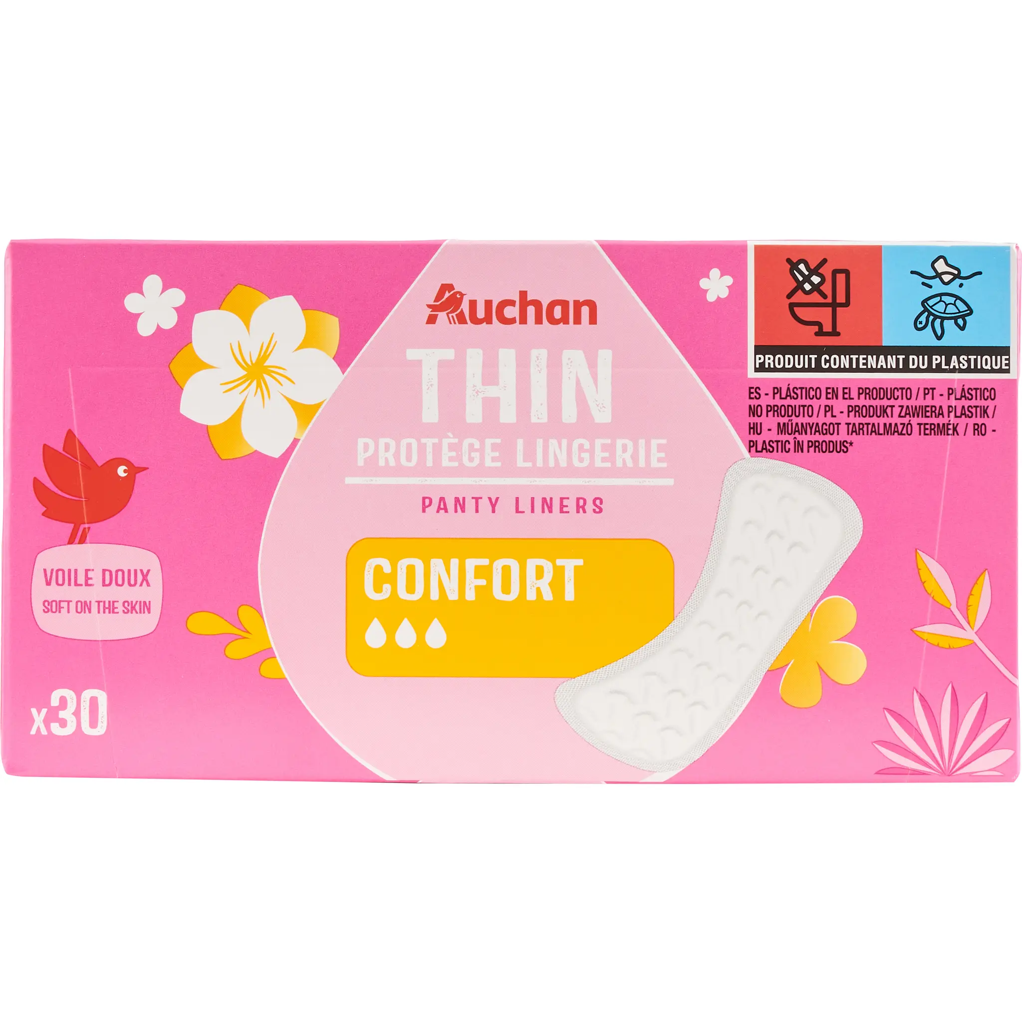 AUCHAN Protège-lingerie minces regular
