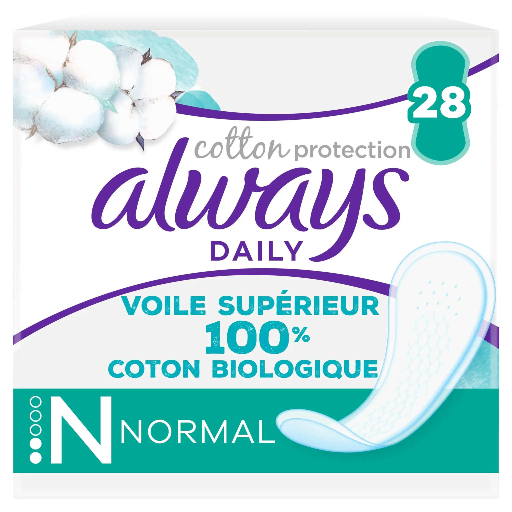 ALWAYS Dailies Protèges-slips en coton bio normal
