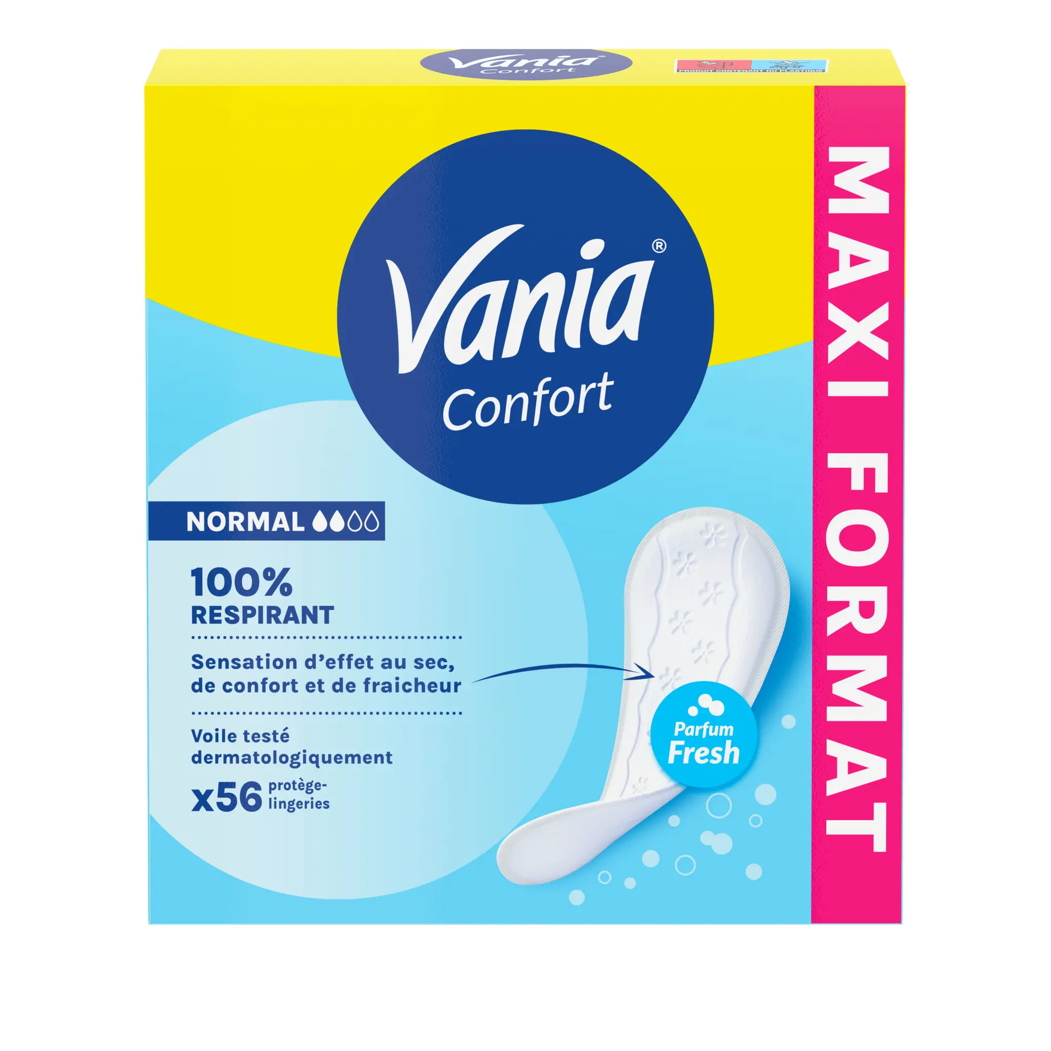VANIA Confort Protège-slips 100% respirants parfum fresh normal