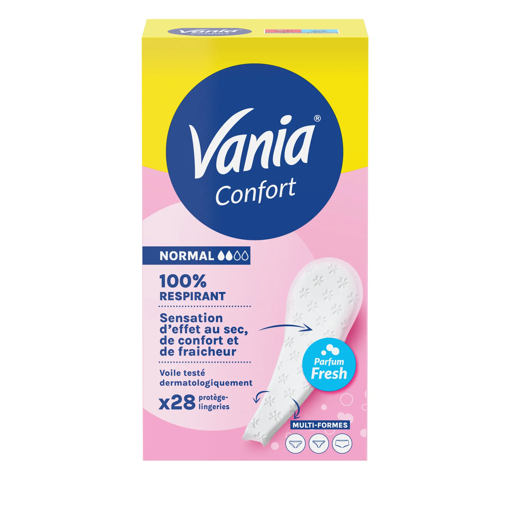 VANIA Confort Protège-slips multi-formes parfum fresh normal