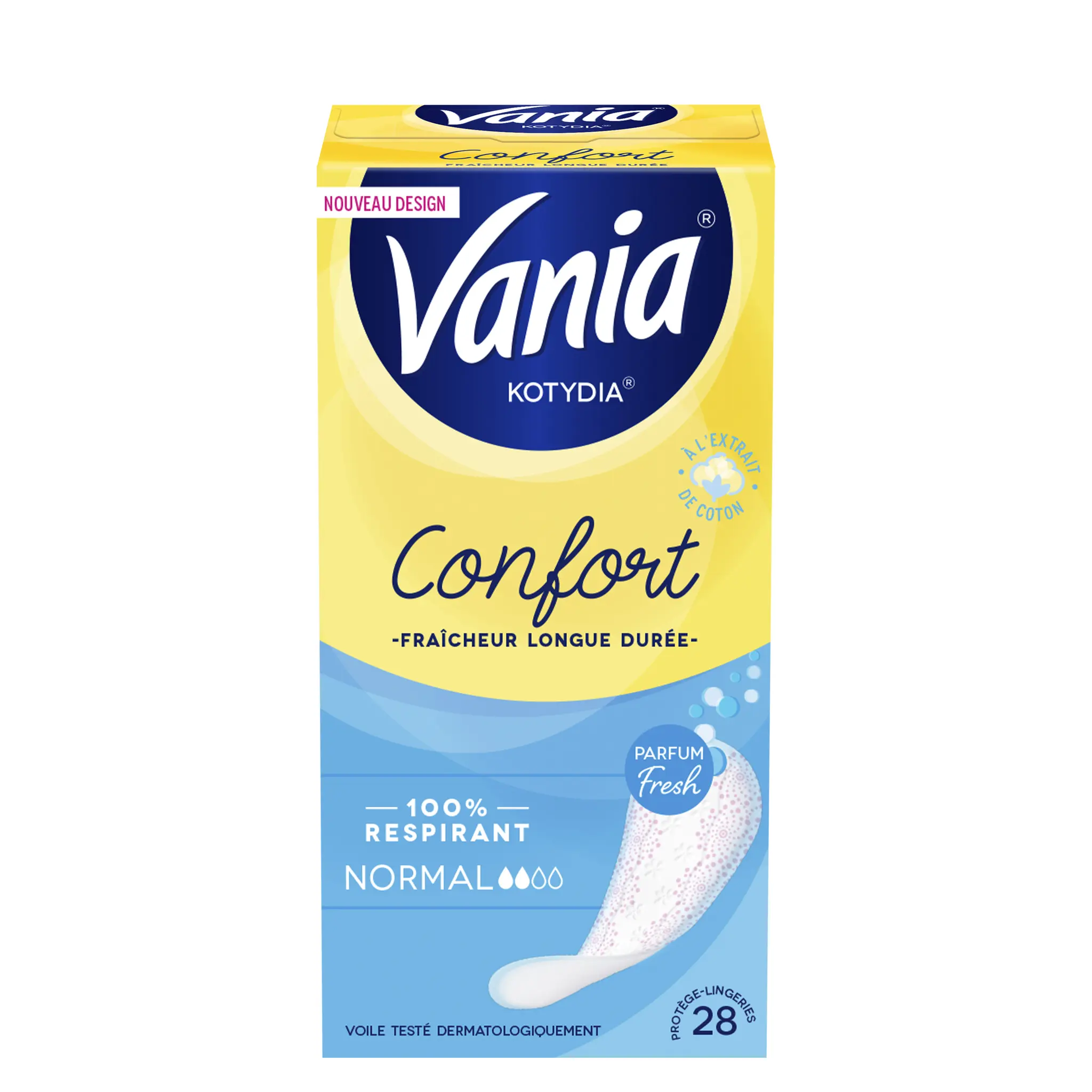 VANIA Confort Protège-slips 100% respirants parfum fresh normal