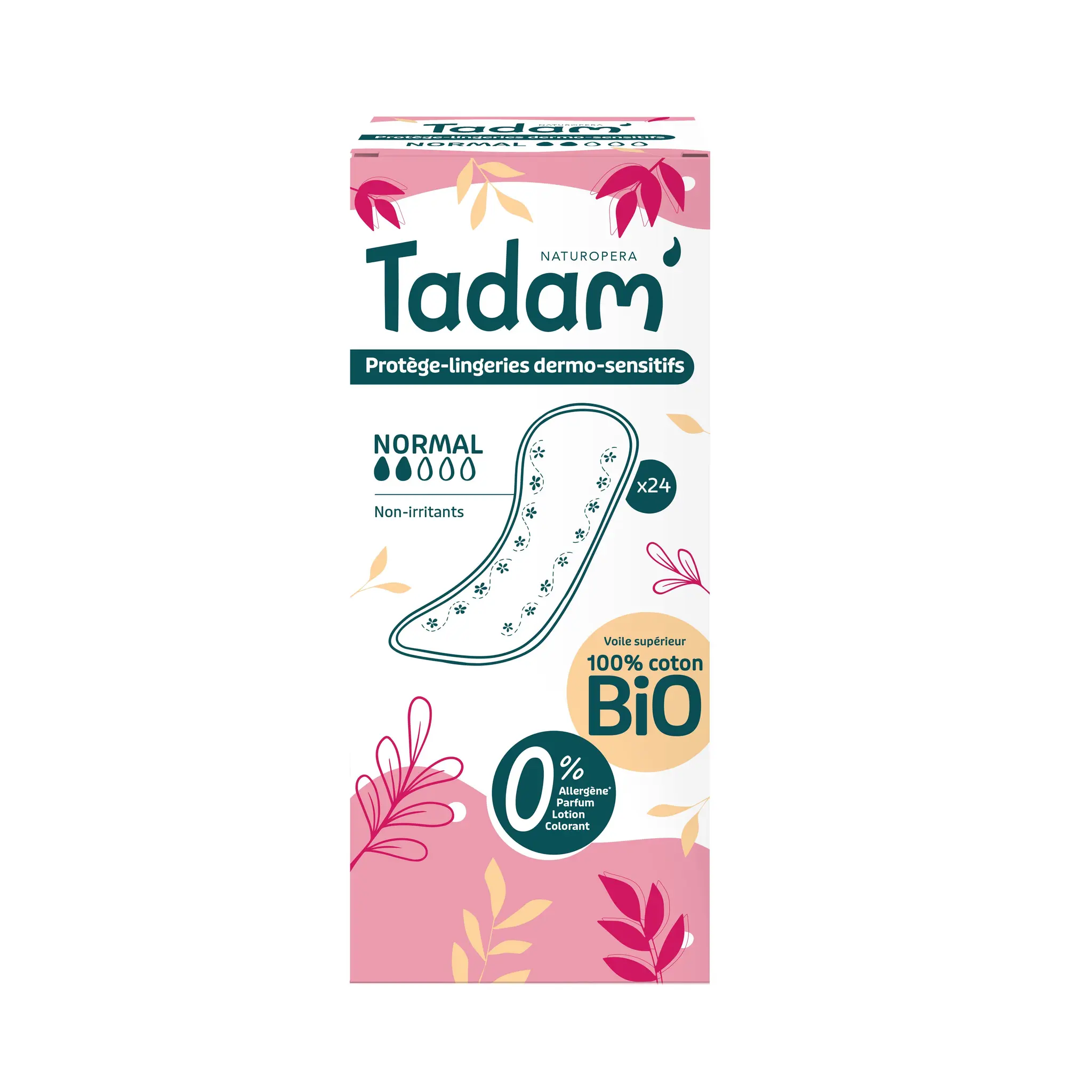 TADAM Protège-lingerie dermo-sensitif 100% coton bio normal