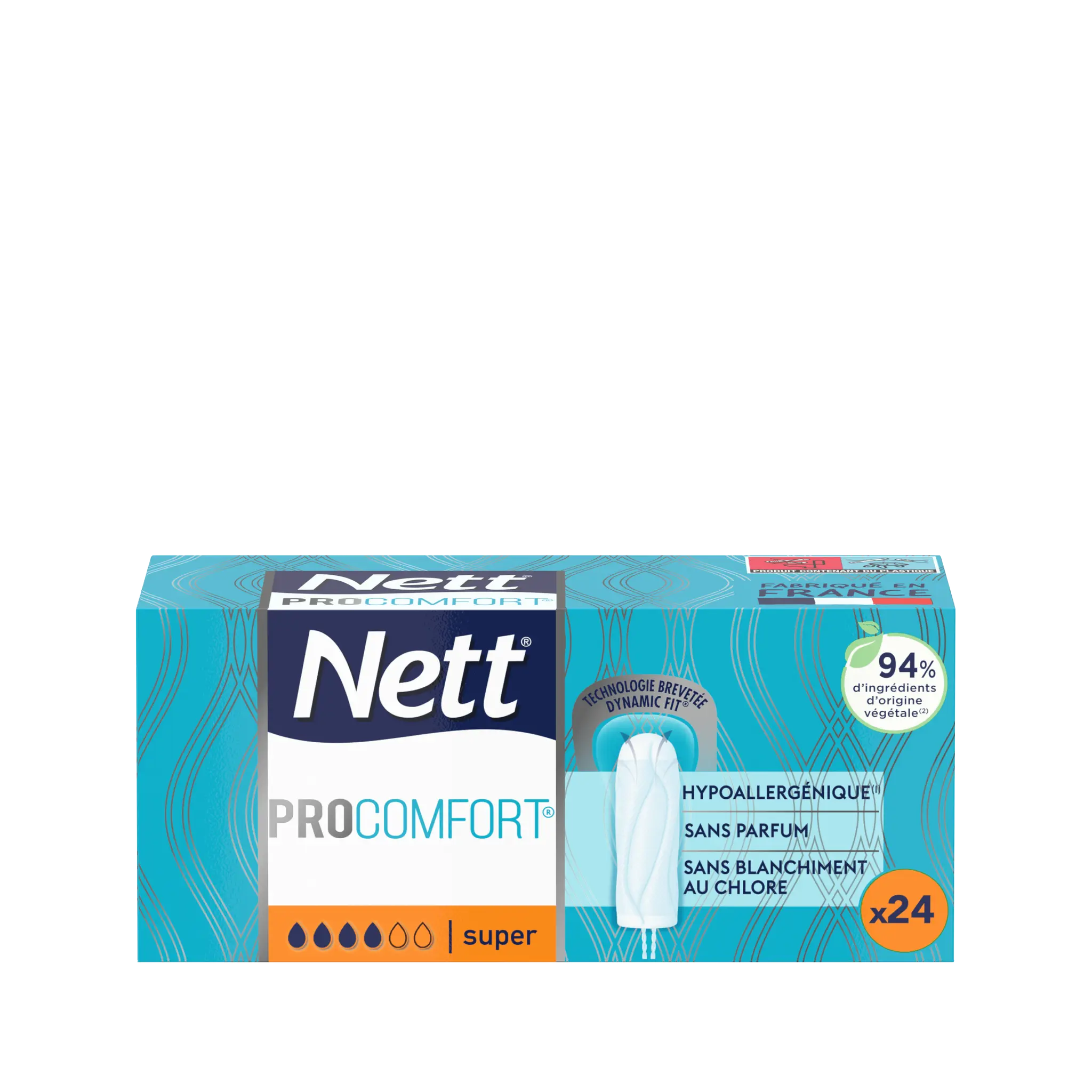 NETT ProComfort Tampons hypoallergéniques sans applicateur super