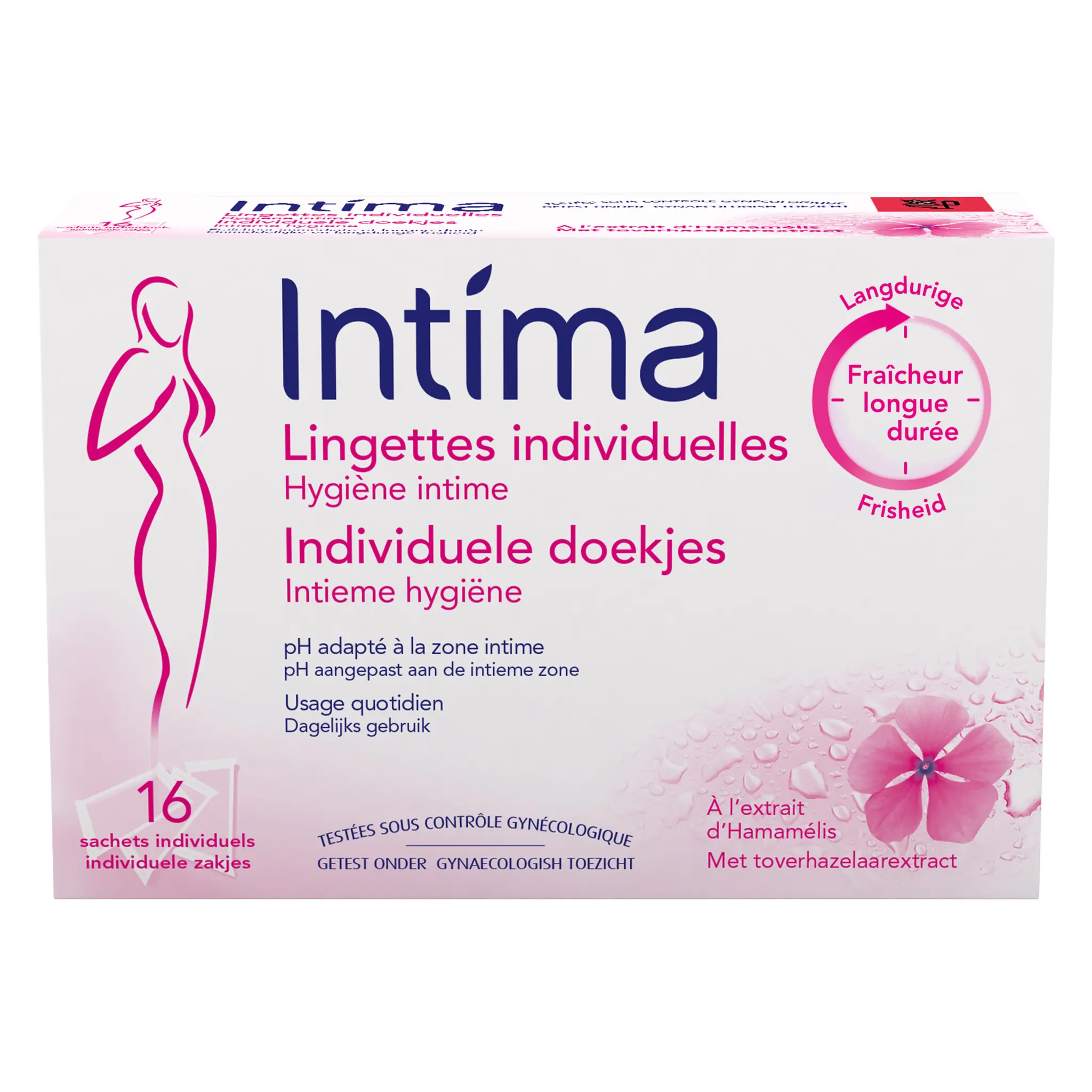 INTIMA Lingettes intimes individuelles fraîcheur immédiate