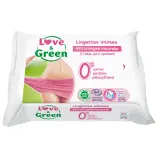 LOVE & GREEN Intimes lingettes à l'aloe vera apaisant