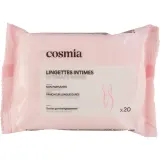 COSMIA Lingettes intimes non parfumées fraîcheur longue durée