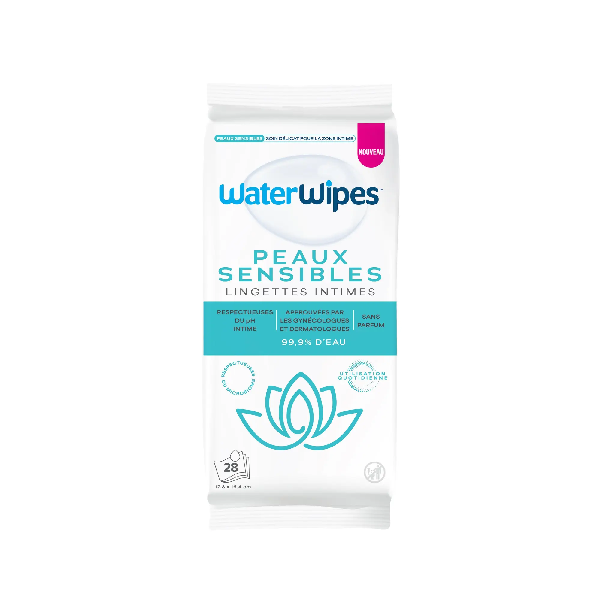 WATER WIPES Peaux sensibles lingettes intimes