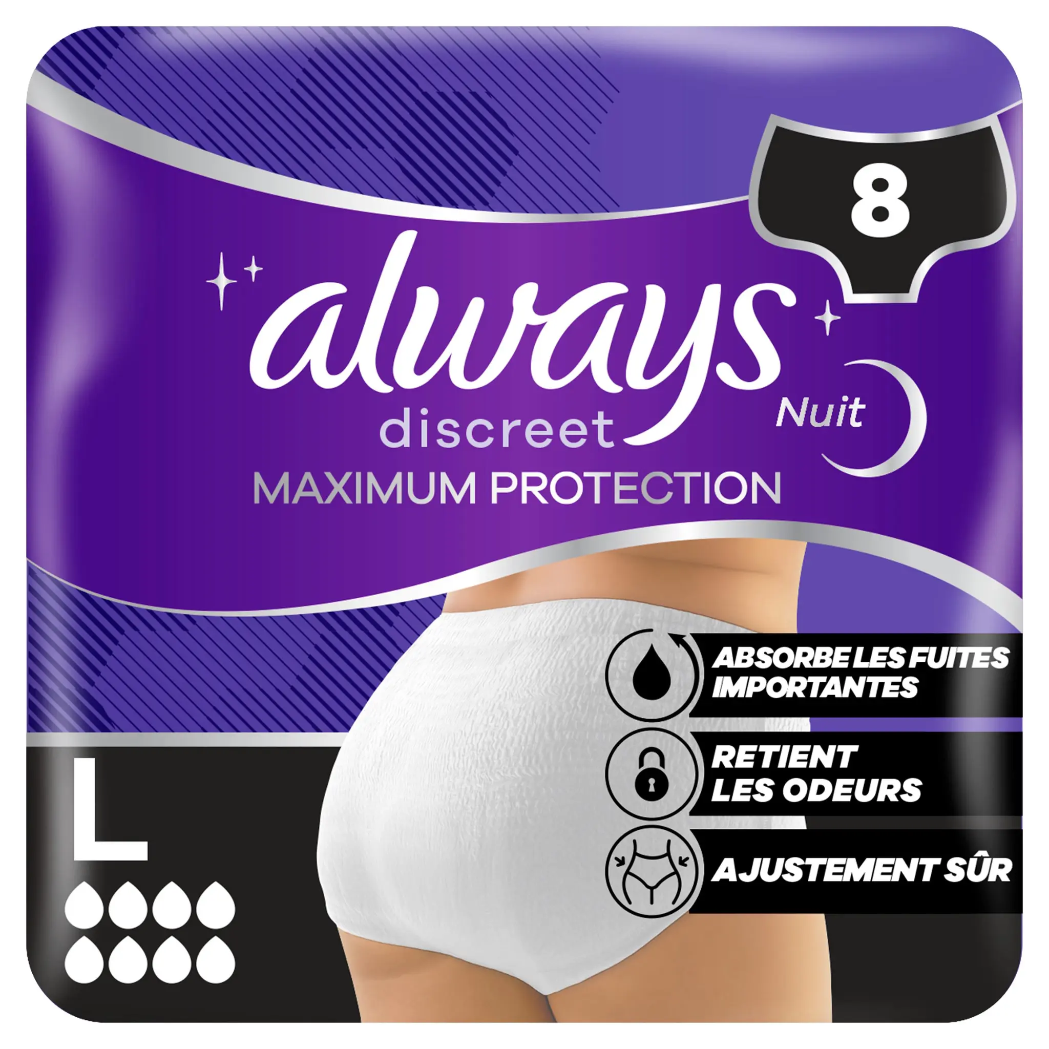 ALWAYS Discreet Culottes protection maximale taille L