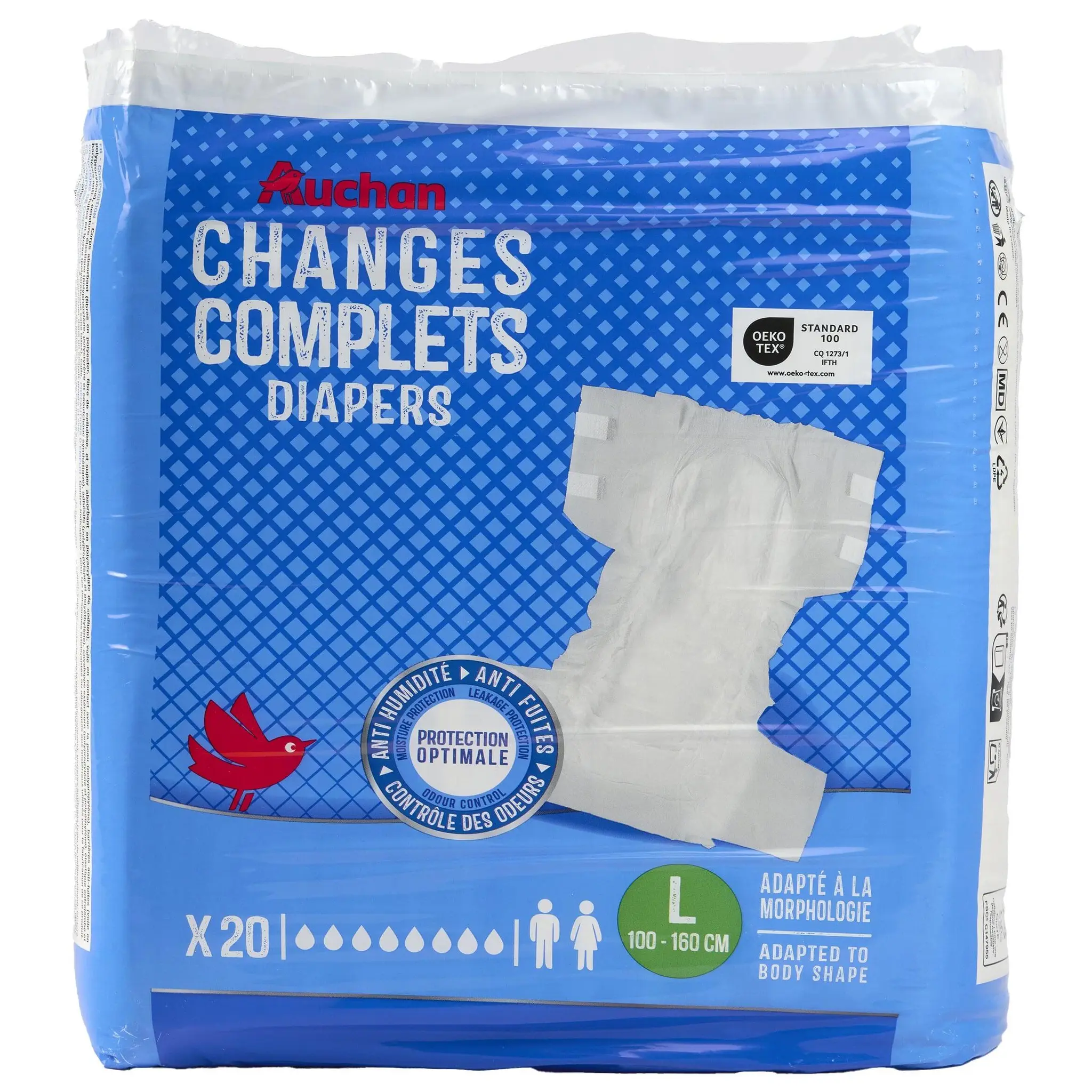 AUCHAN Changes complets taille L