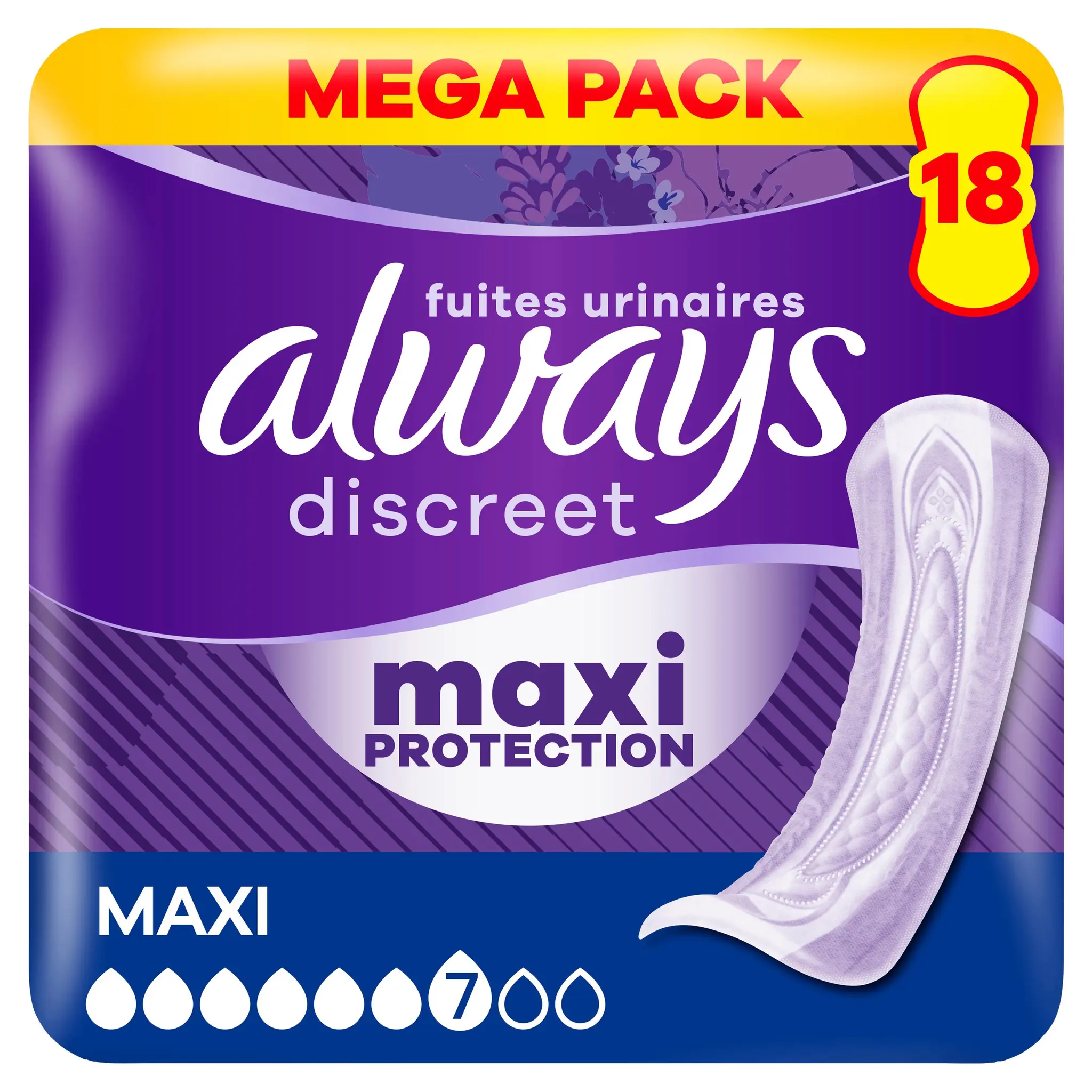 ALWAYS Discreet Serviettes pour fuites urinaires