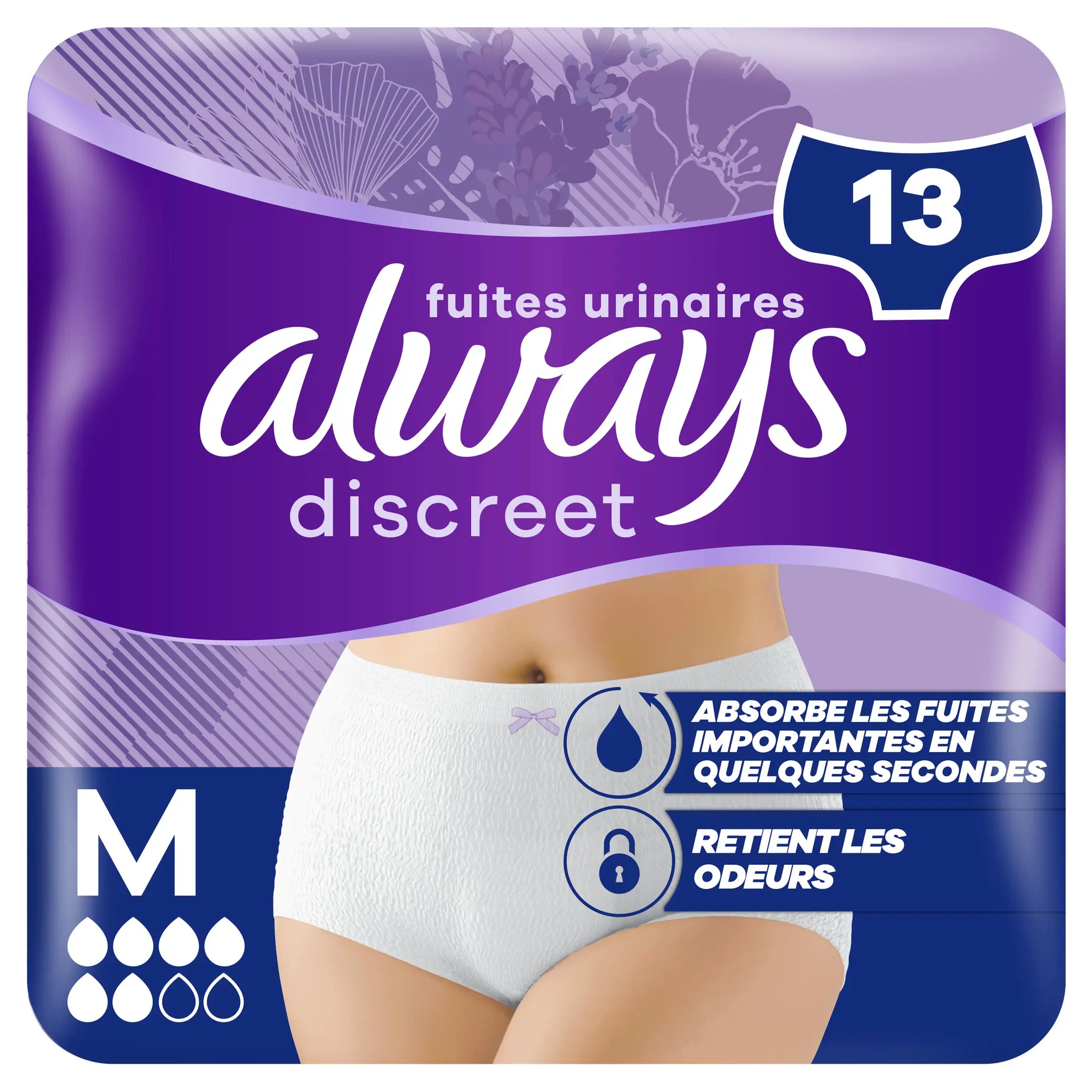 ALWAYS Discreet Culottes pour fuites urinaires taille M