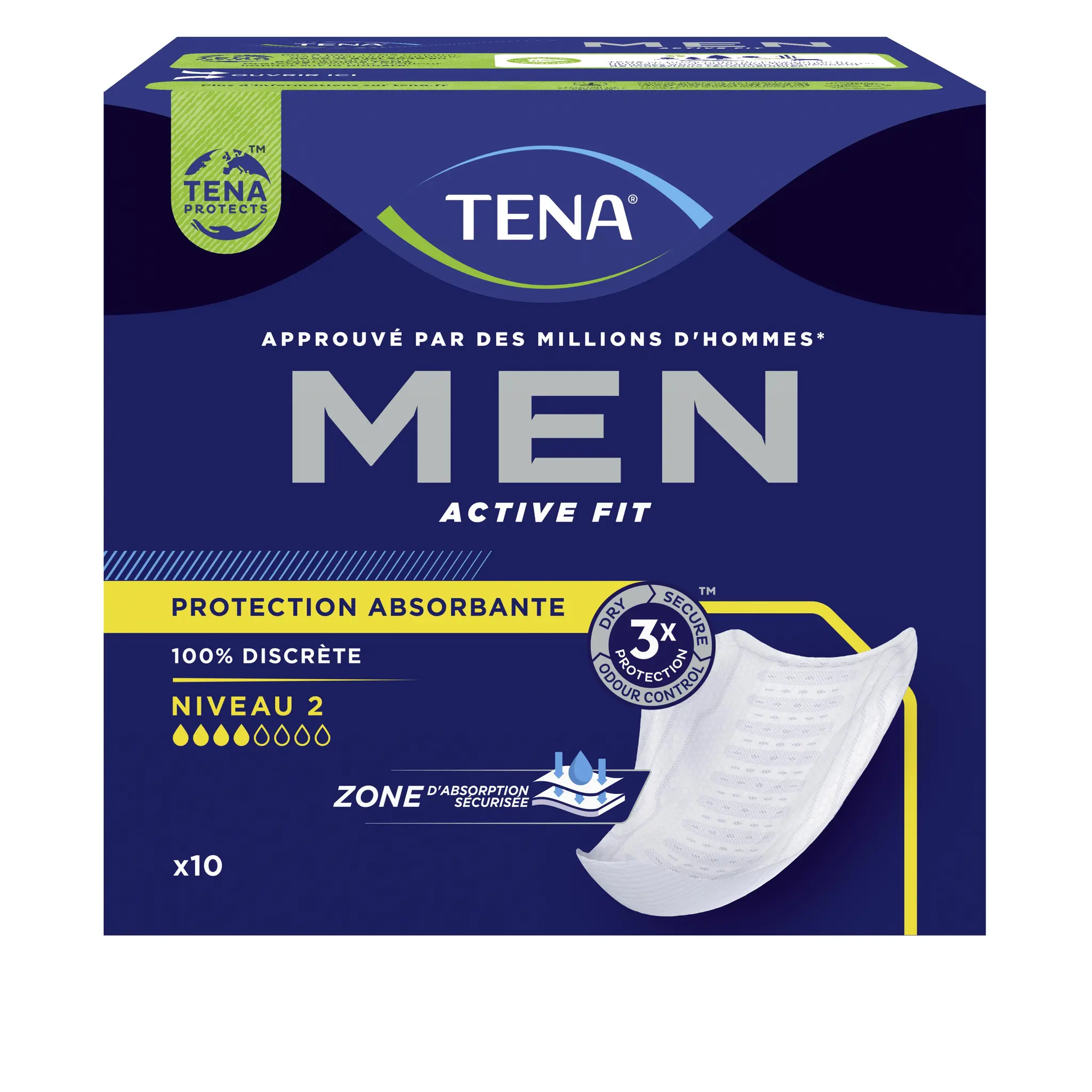 TENA MEN Serviettes hygièniques incontinence homme niveau 2