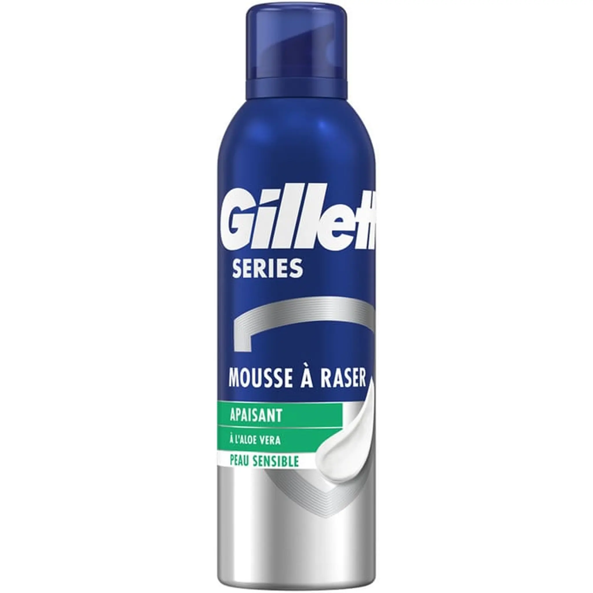 GILLETTE Mousse à raser apaisant à l'aloe vera peau sensible