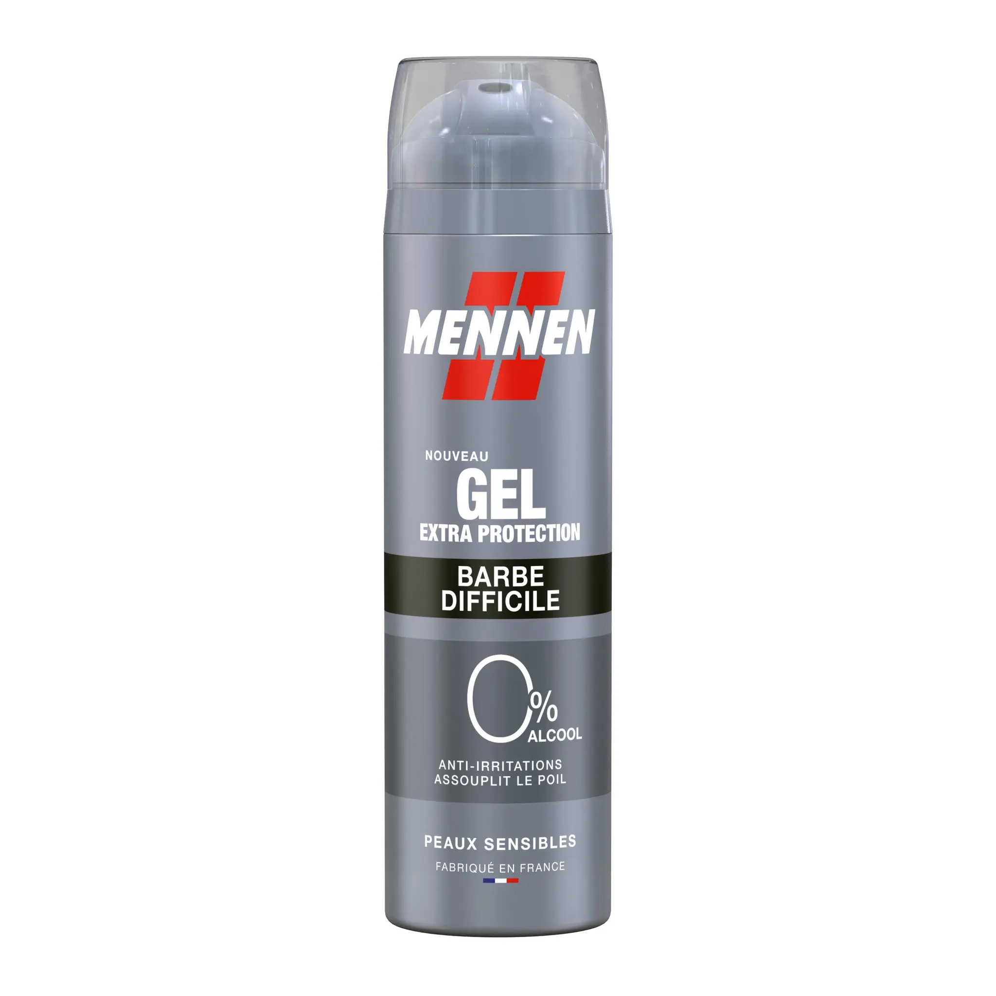 MENNEN Gel extra protection barbe difficile peaux sensibles