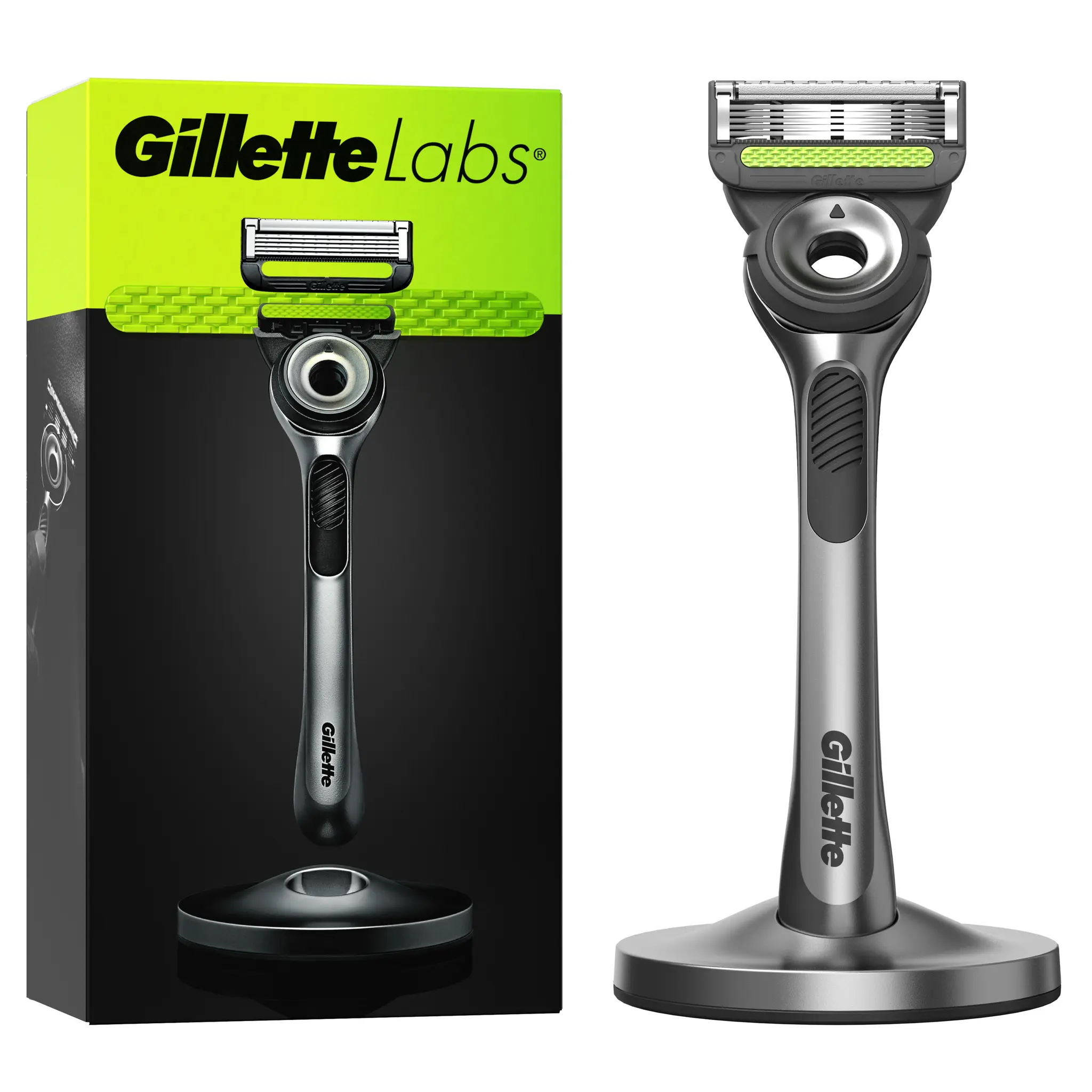 GILLETTE Labs rasoir exfoliant avec recharge et support magnétique