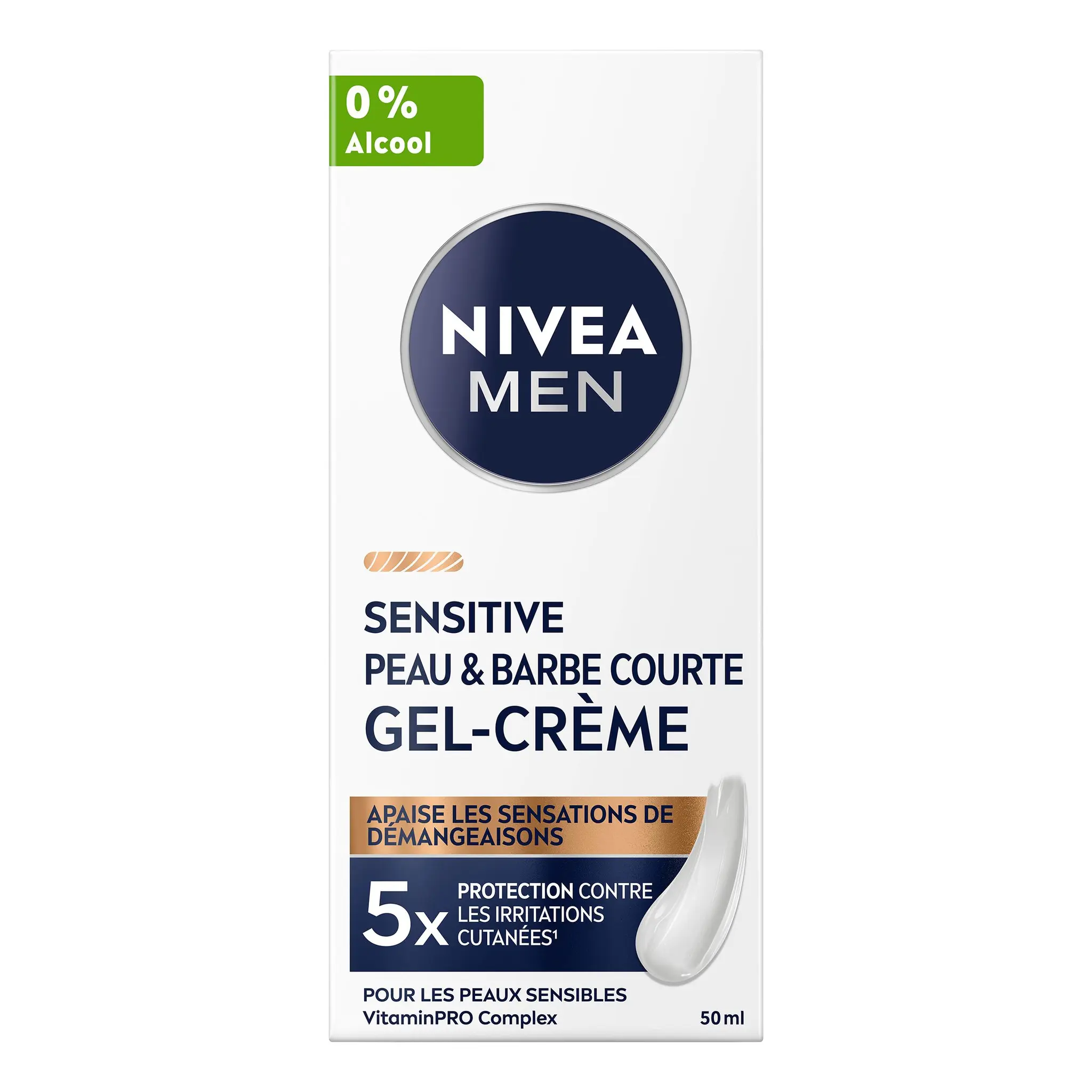 NIVEA MEN Sensitive gel crème visage peau et barbe courte peaux sensibles