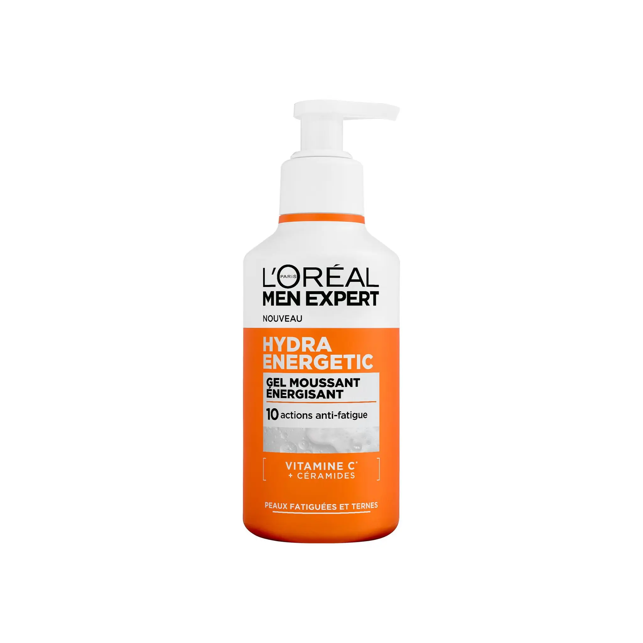 L'OREAL Men Expert Hydra Energetic Gel moussant énergisant vitamine C, céramides peaux fatiguées et ternes