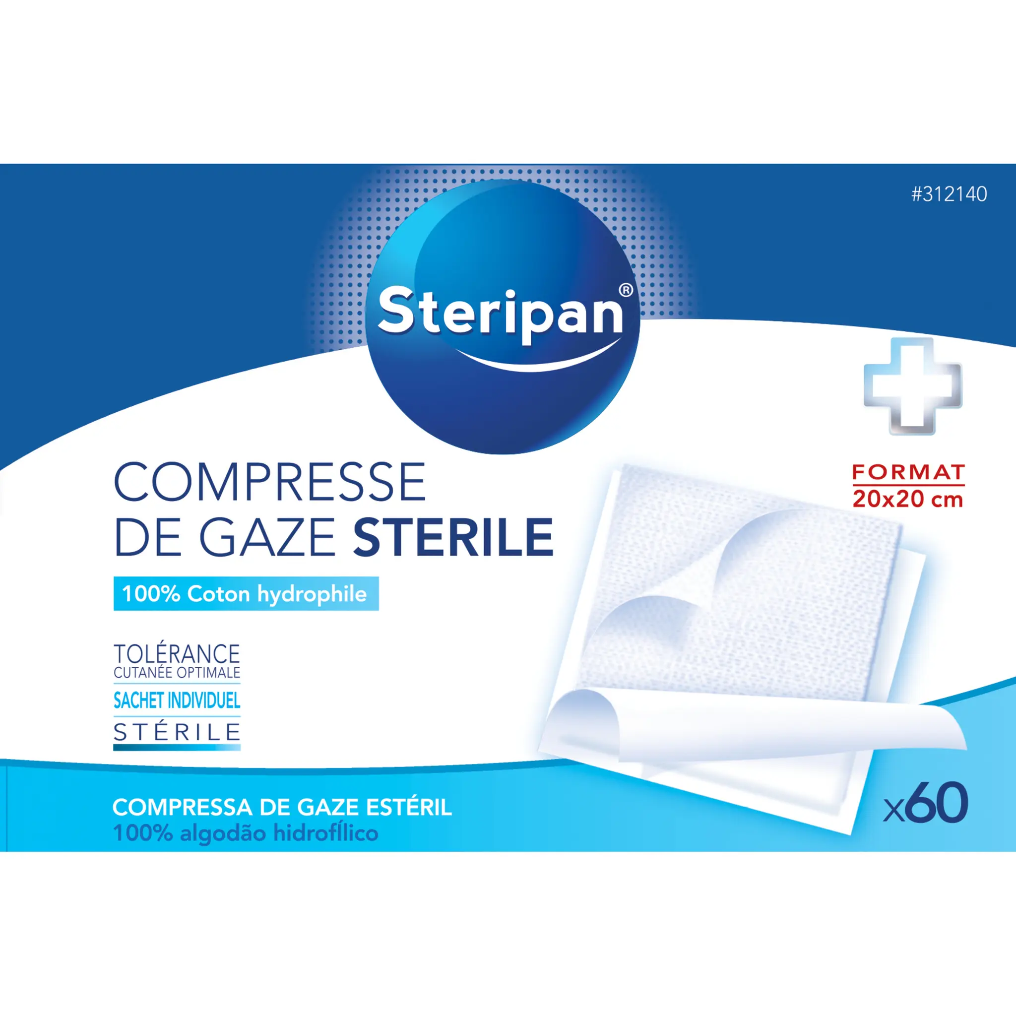 STERIPAN Compresse de gaze stérile 20x20cm
