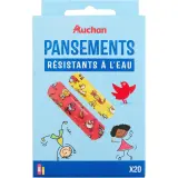 AUCHAN Pansement enfant résistant à l'eau 2 tailles