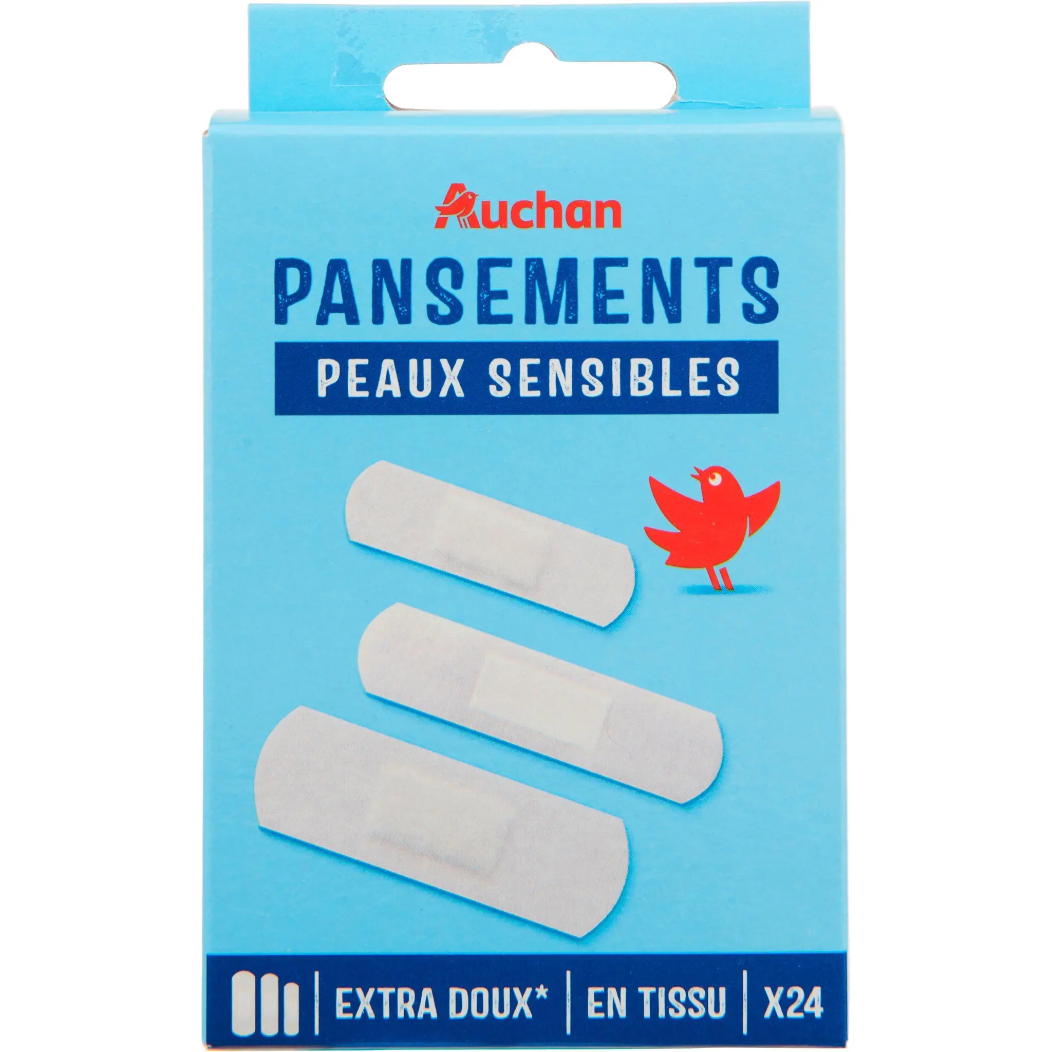 AUCHAN Pansements microporeux peaux sensibles
