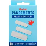 AUCHAN Pansements microporeux peaux sensibles