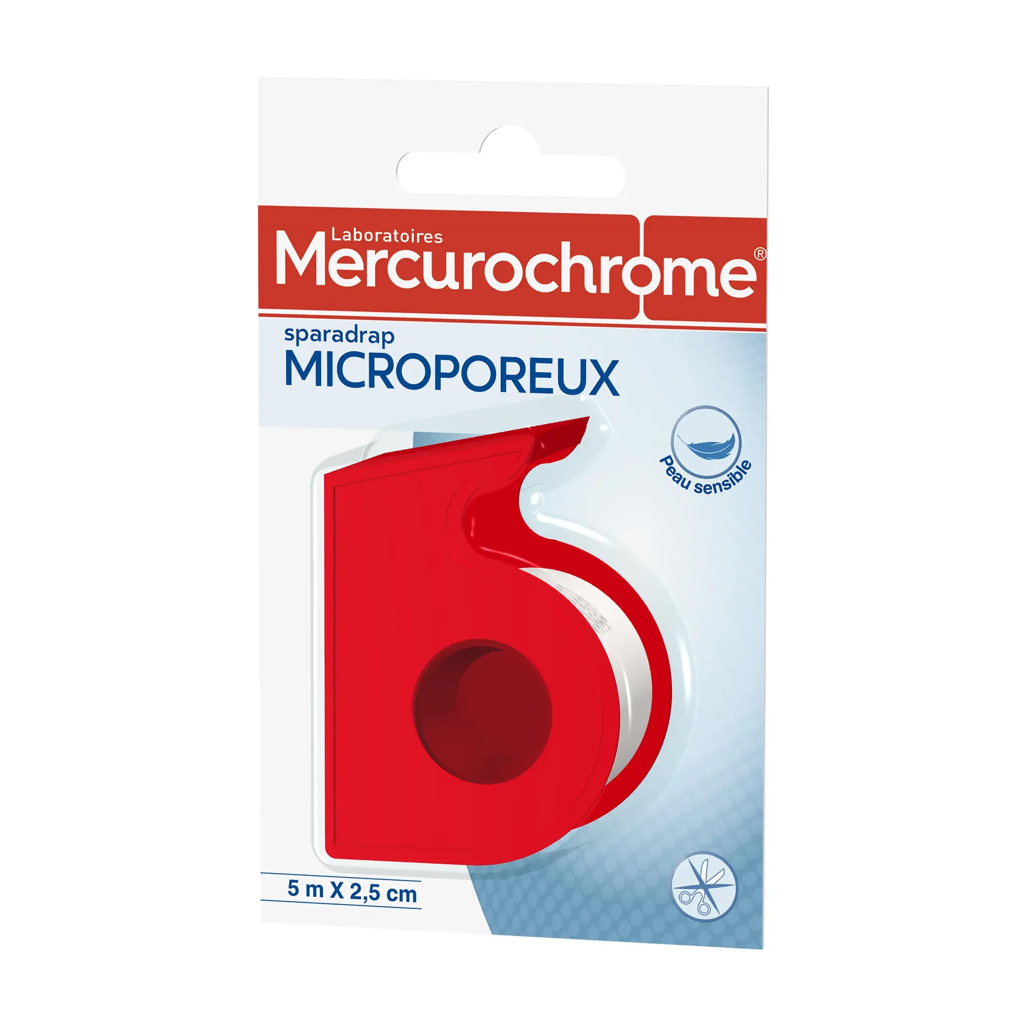 MERCUROCHROME Sparadrap microporeux peaux sensibles 5mx2,5cm