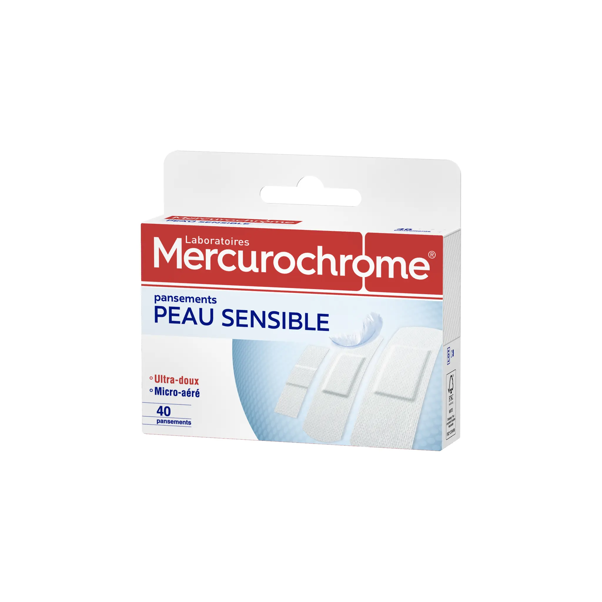 MERCUROCHROME Pansements peau sensible 3 tailles