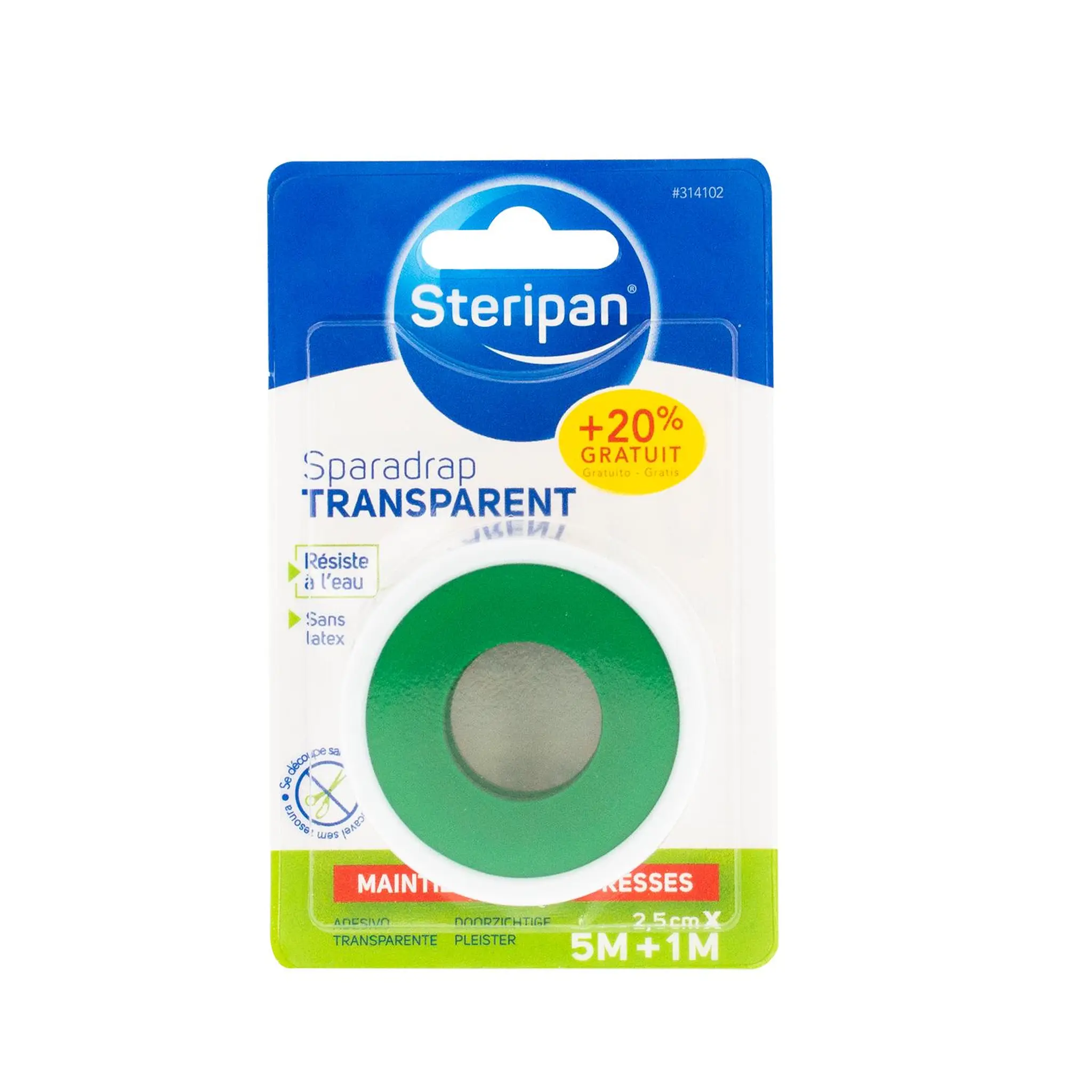 STERIPAN Sparadrap transparent résiste à l'eau