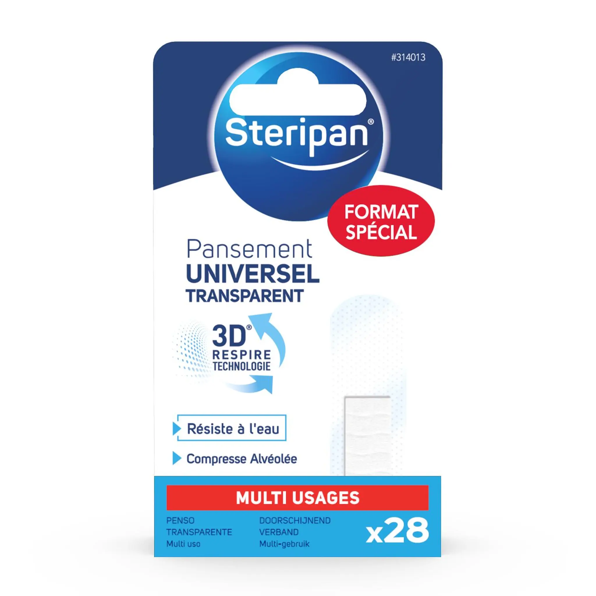 STERIPAN Pansement universel transparent résiste à l'eau