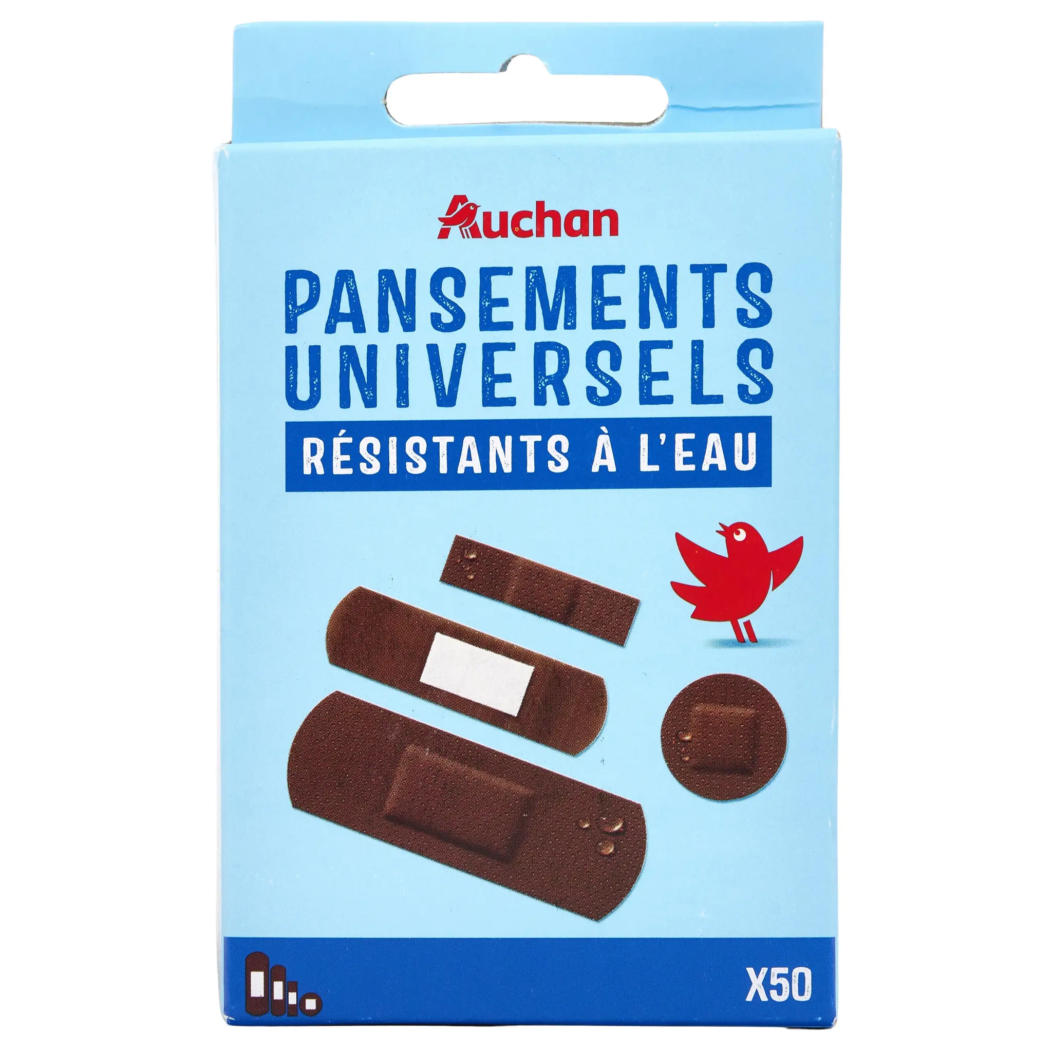 AUCHAN Pansements multi-tailles, multi-usages