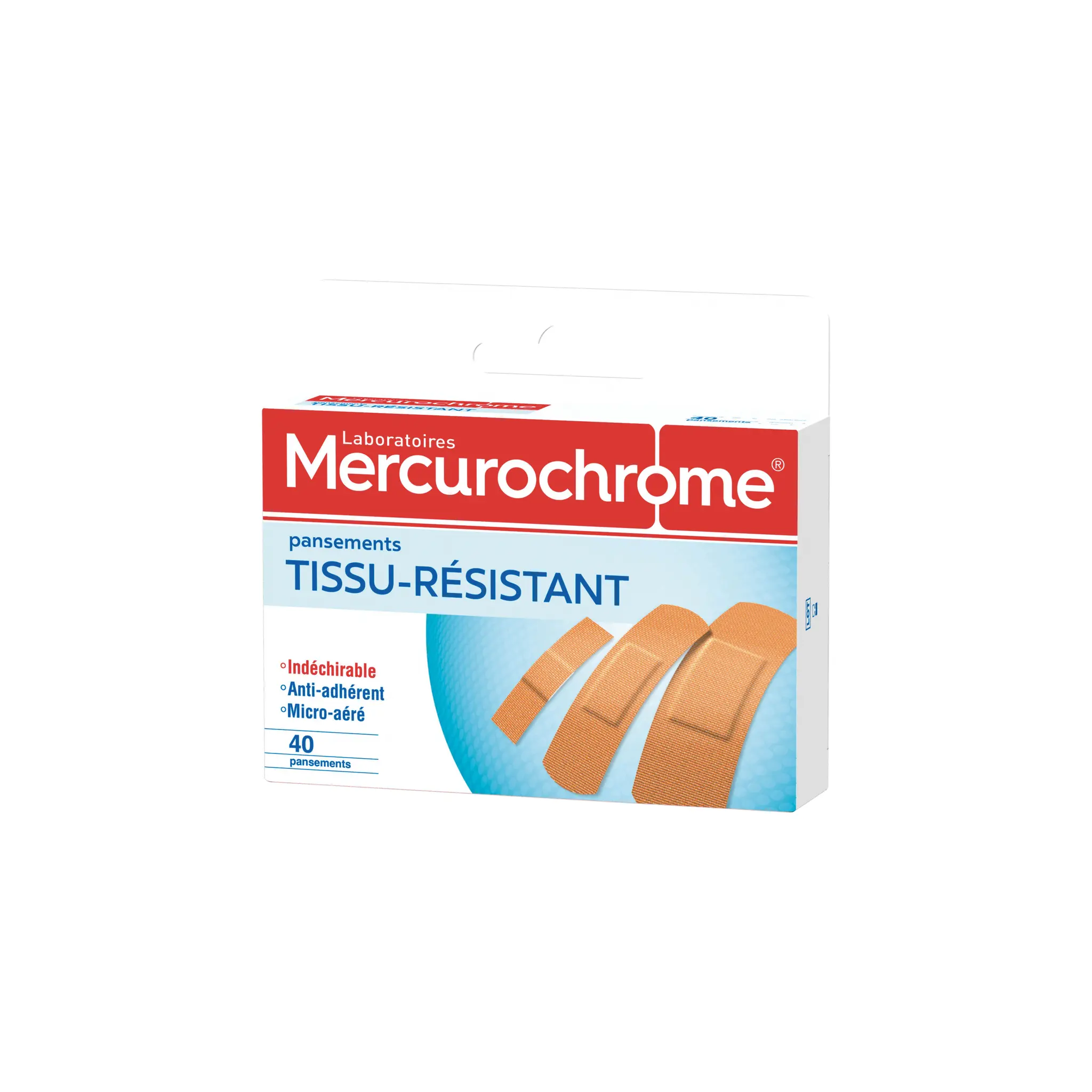MERCUROCHROME Pansements tissu-résistants multi-taille