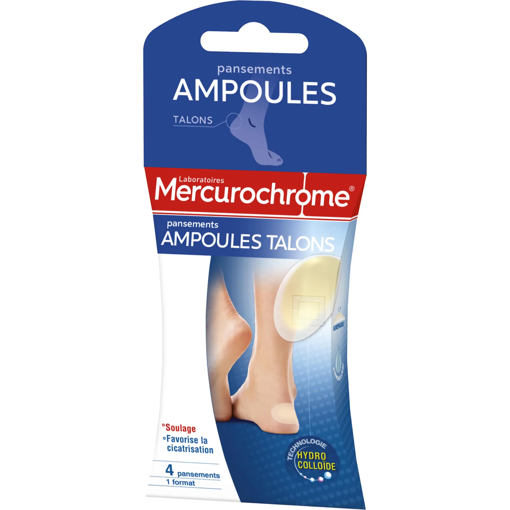 MERCUROCHROME Pansements ampoules talons