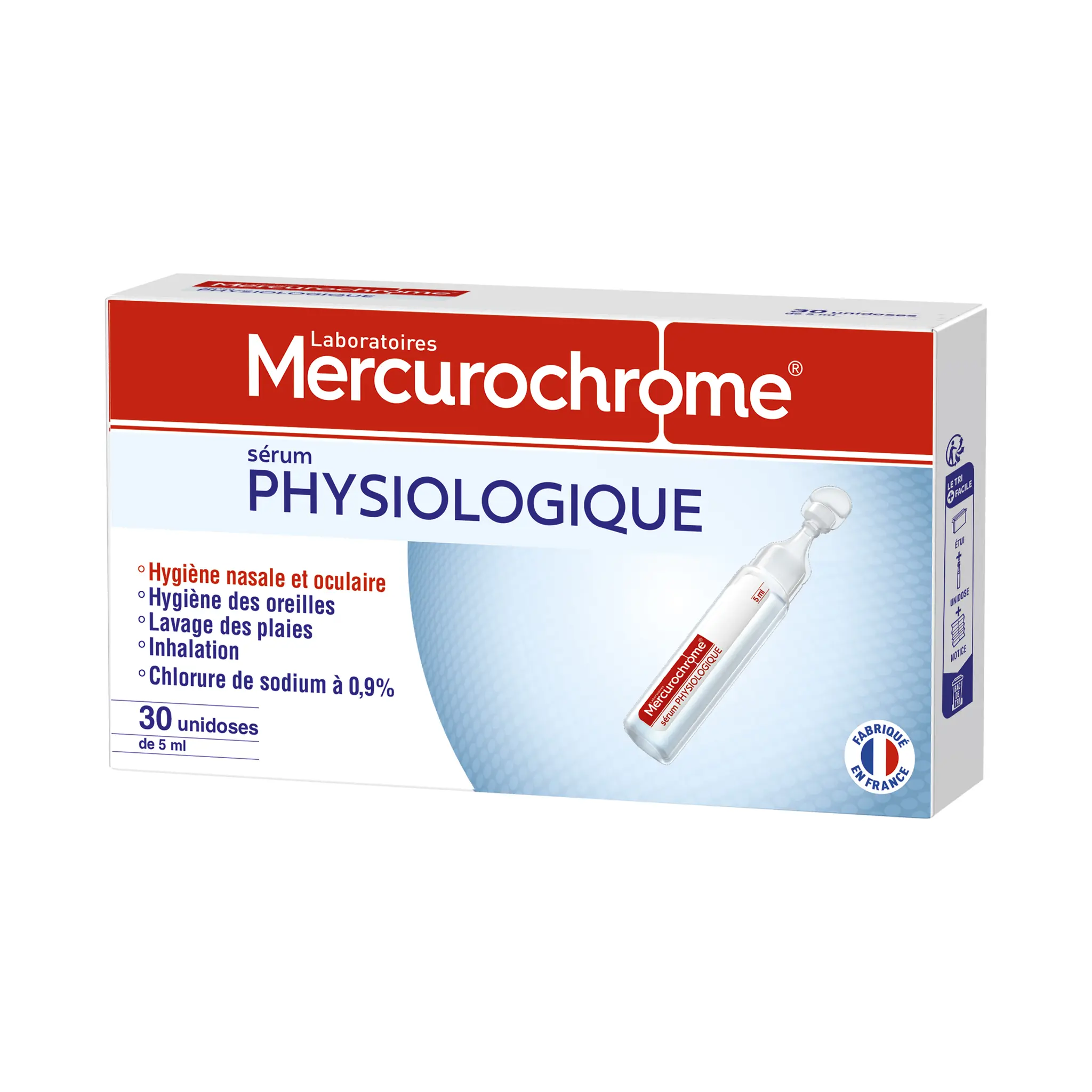 MERCUROCHROME Sérum physiologique